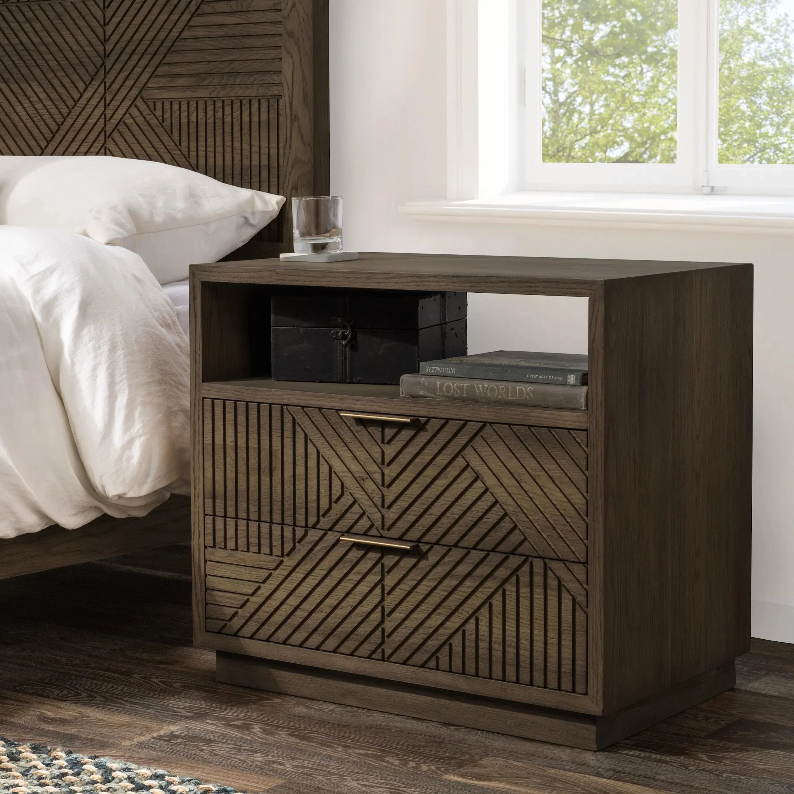 Santa Clara 2-Drawer Wood Nightstand - Image 29