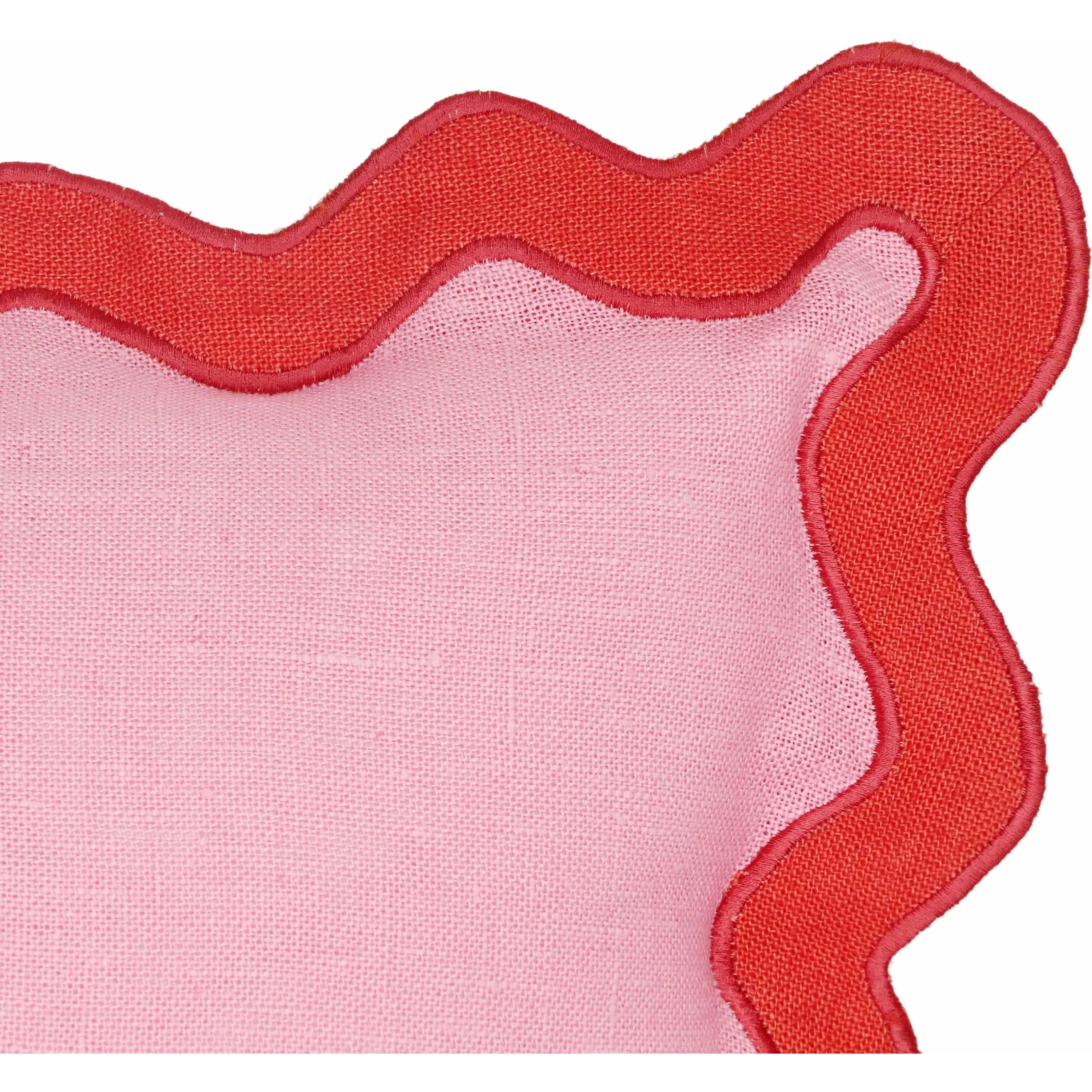 Scalloped Edge and Linen Throw Pillow - Image 5