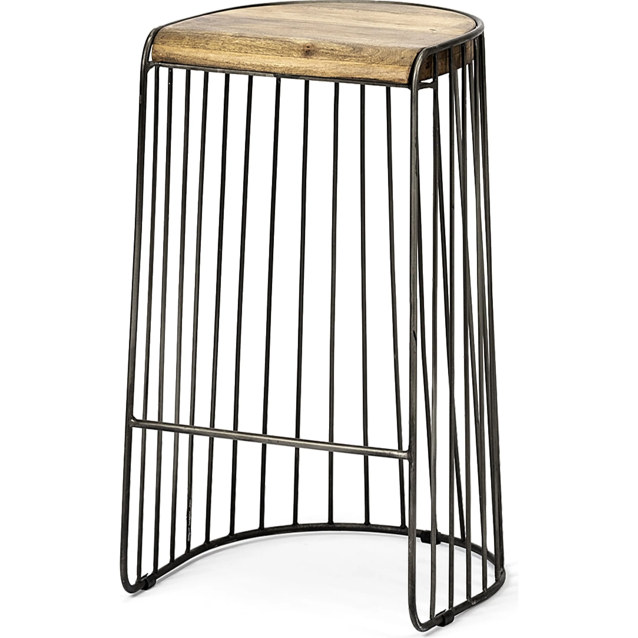 Seagram Wood Seat Bar Stool
