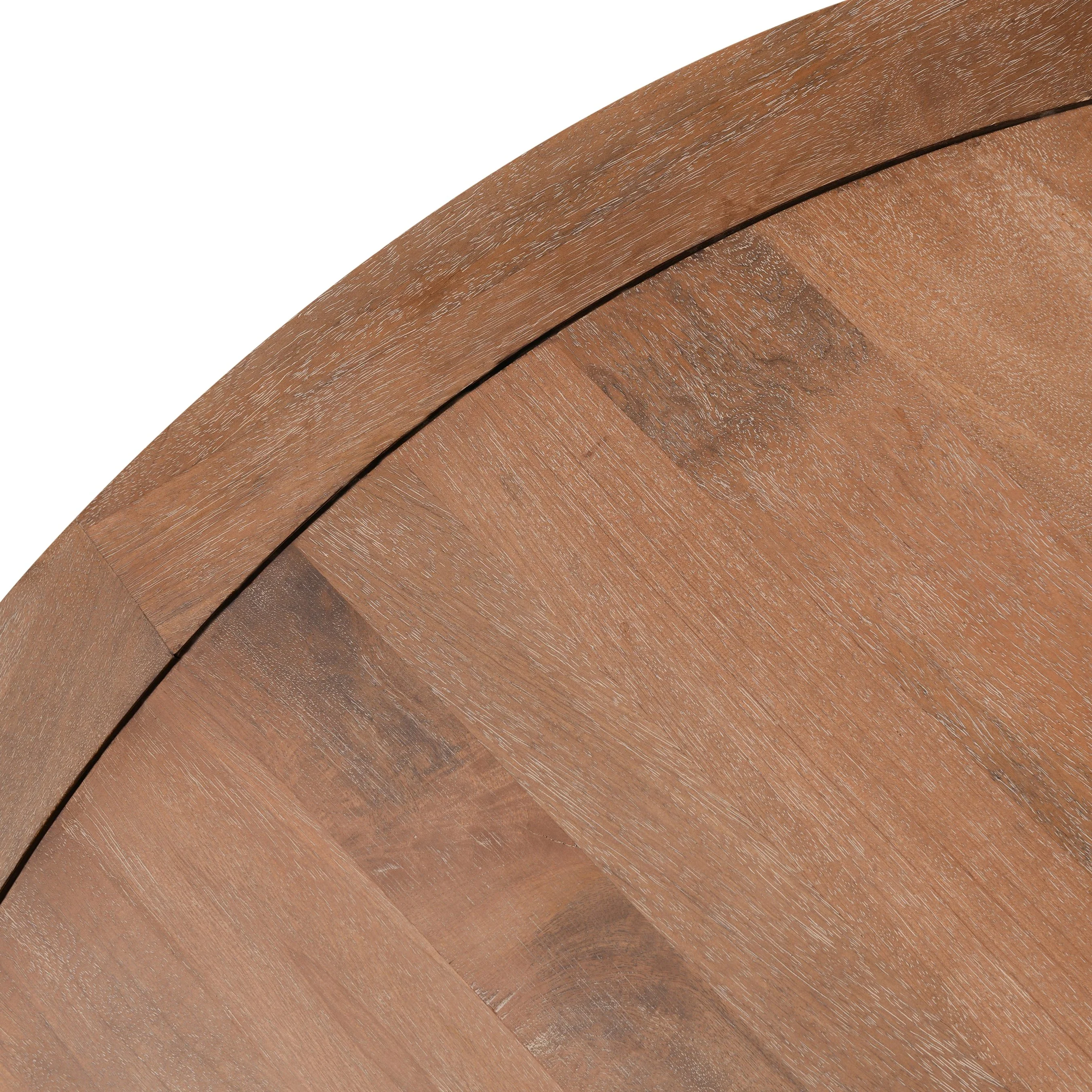 Selena Round Mango Wood Dining Table - Image 5