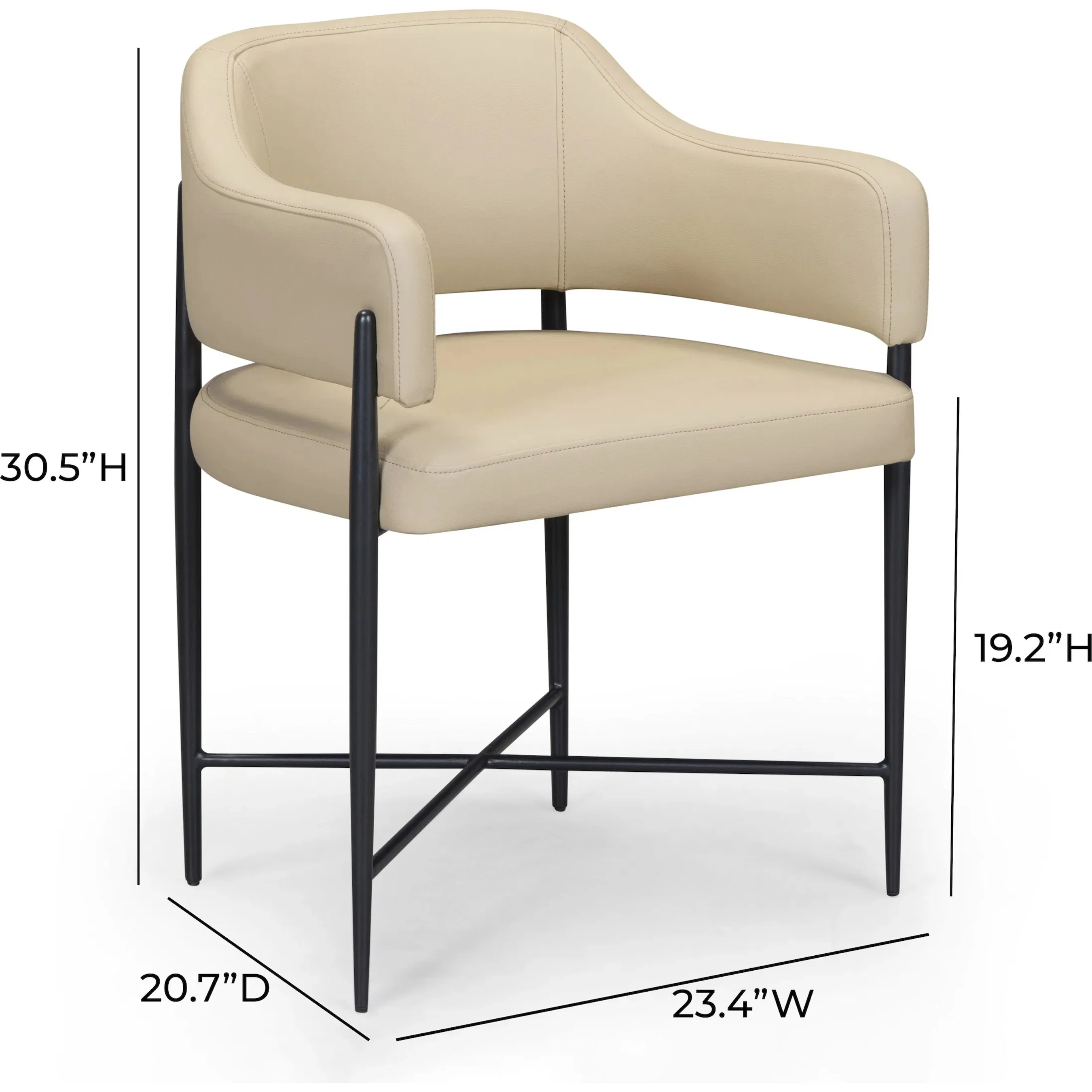 Sezanne Contract-Grade Vegan Leather Dining Chair - Image 6