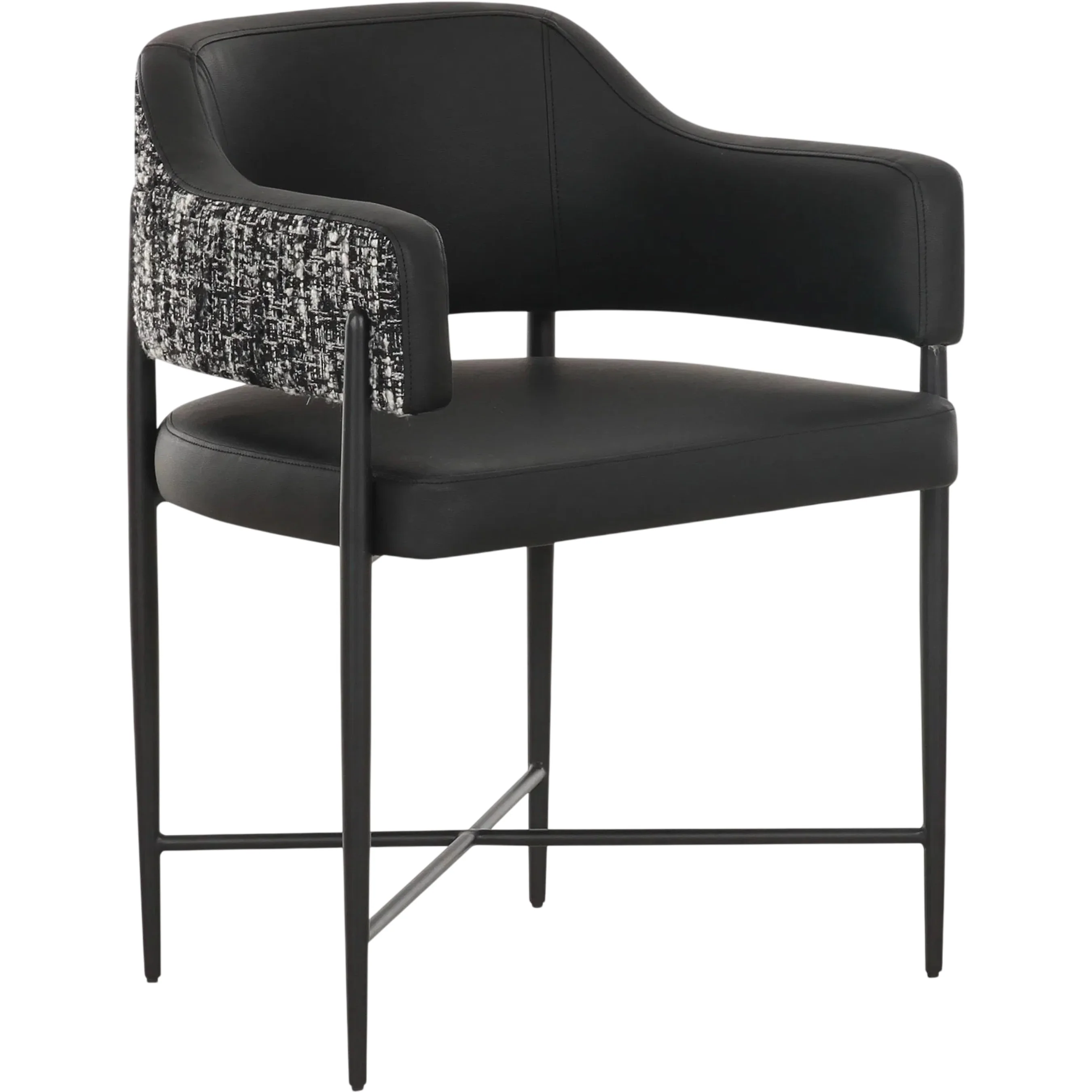 Sezanne Vegan Leather 2-Tone Dining Chair - Image 2