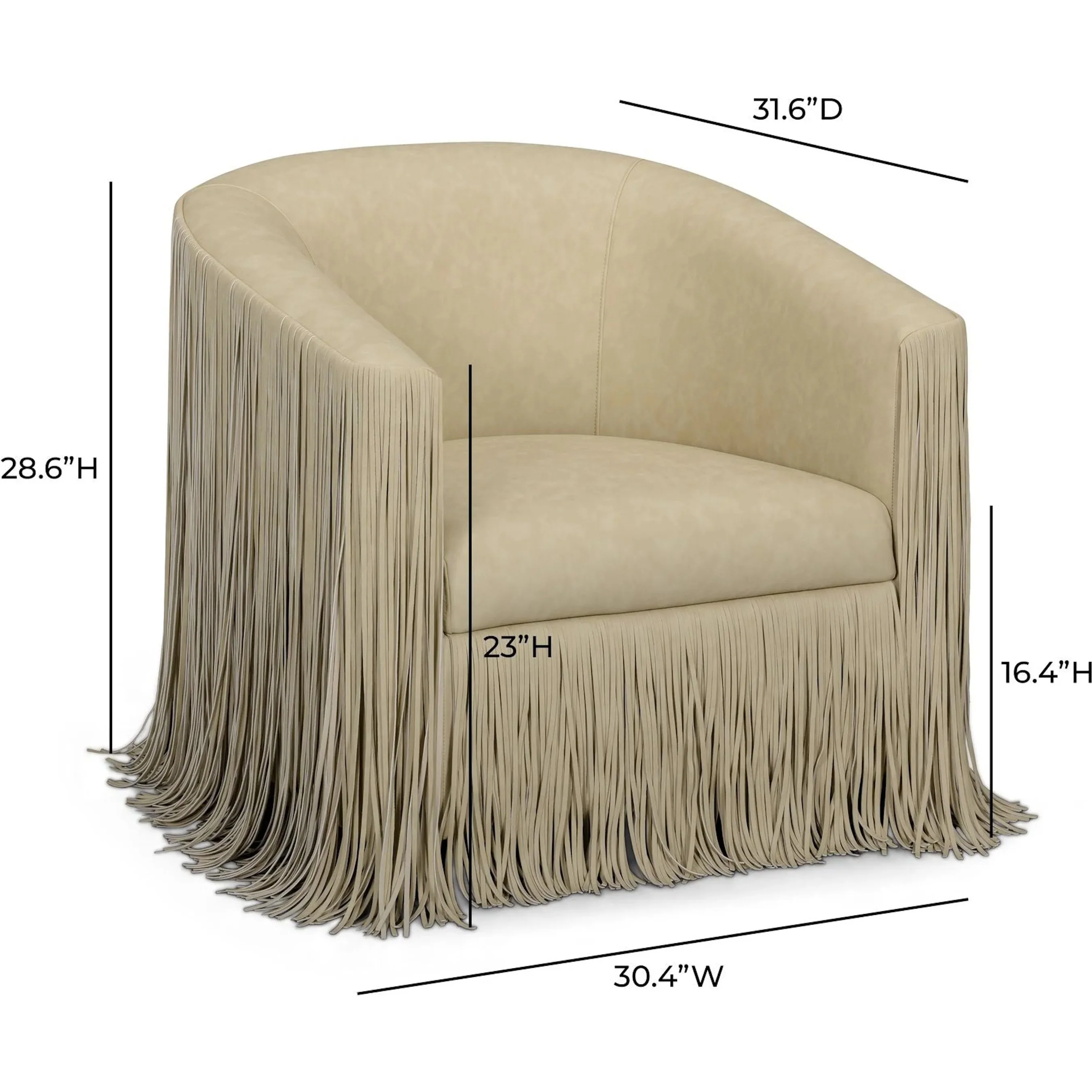 Shag Me Performance Swivel Accent Chair - Image 7