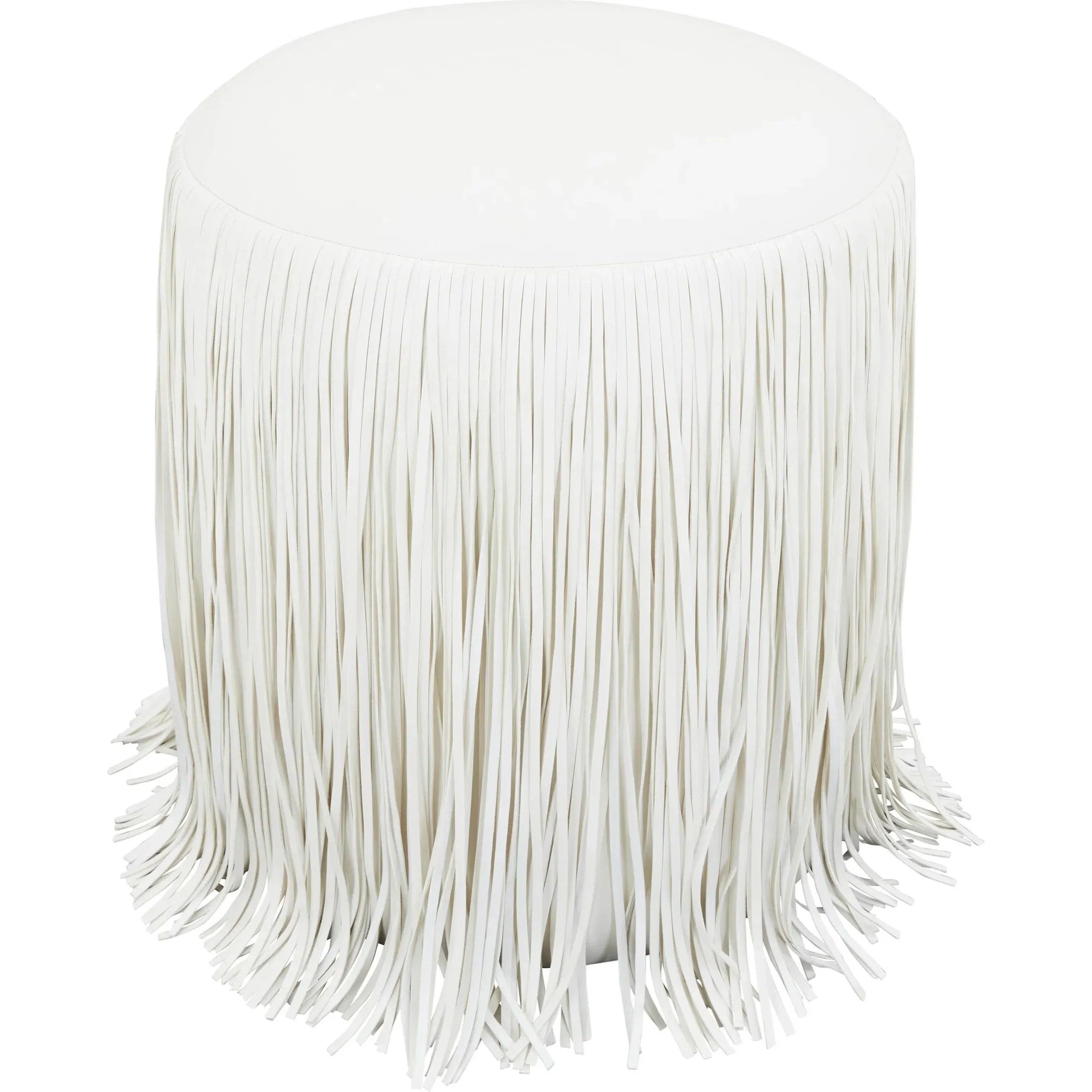 Shag Me Performance Vegan Leather Ottoman - Image 5