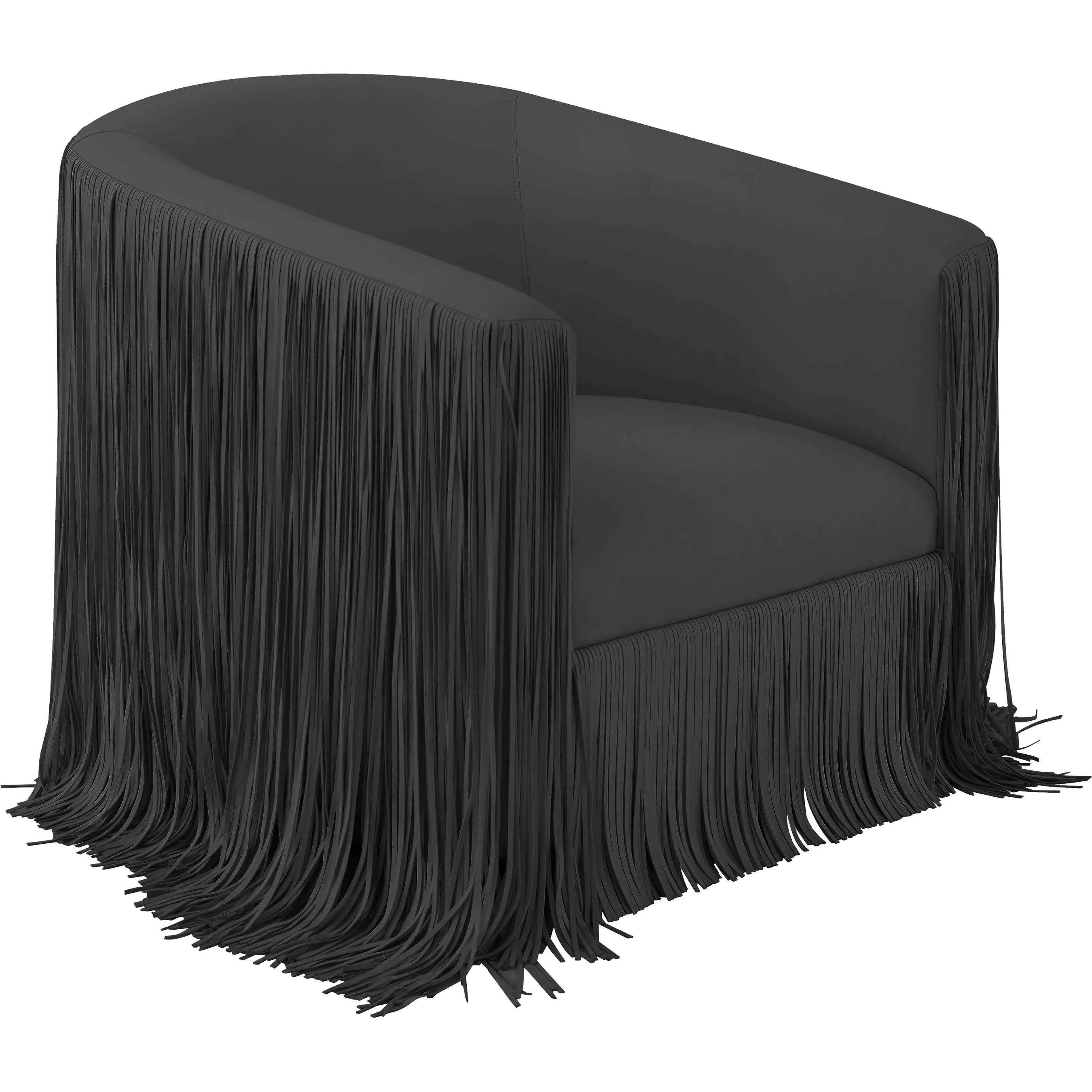 Shag Me Vegan Leather Swivel Chair - Image 2