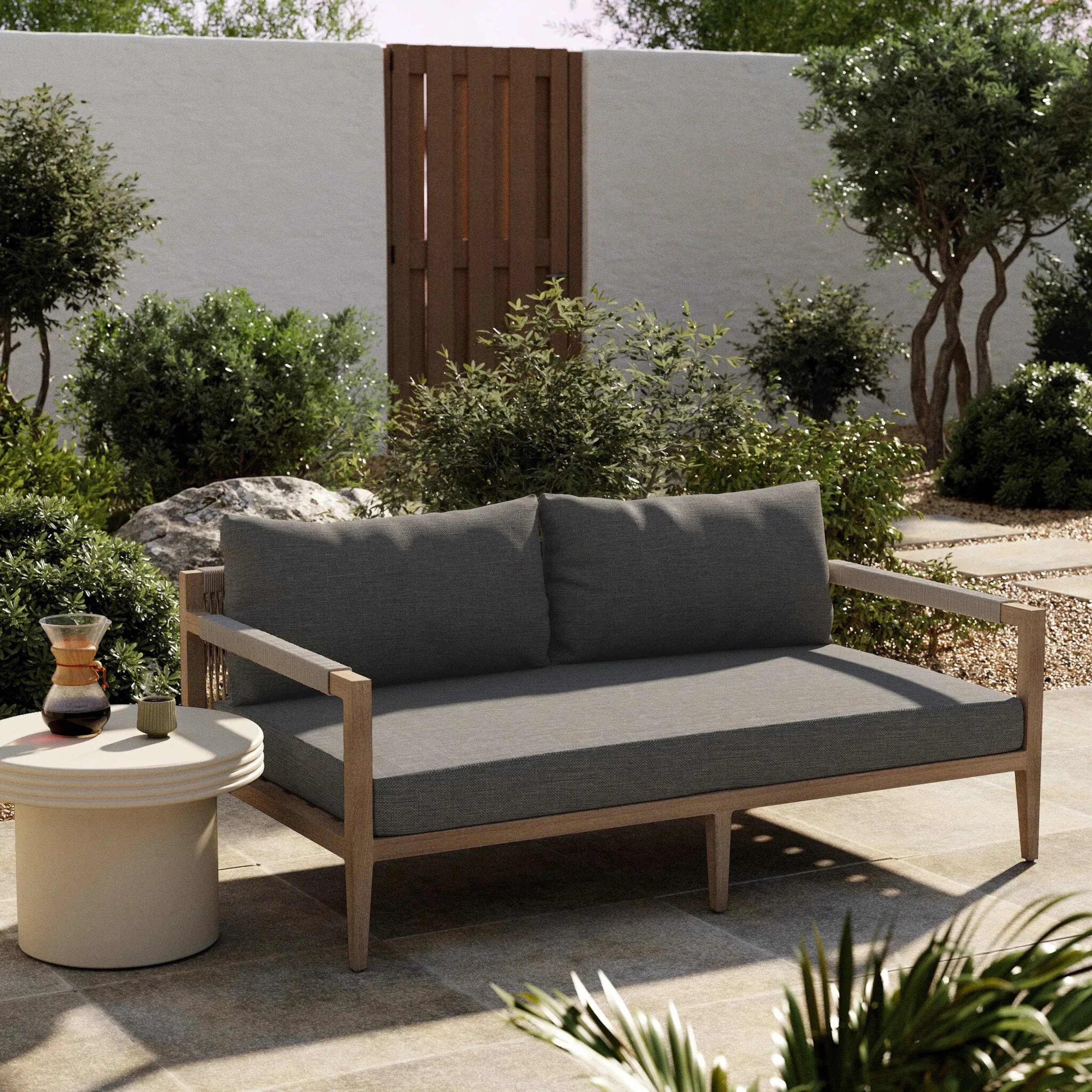 Sherwood Outdoor Sofa, Washed Brown - Image 10