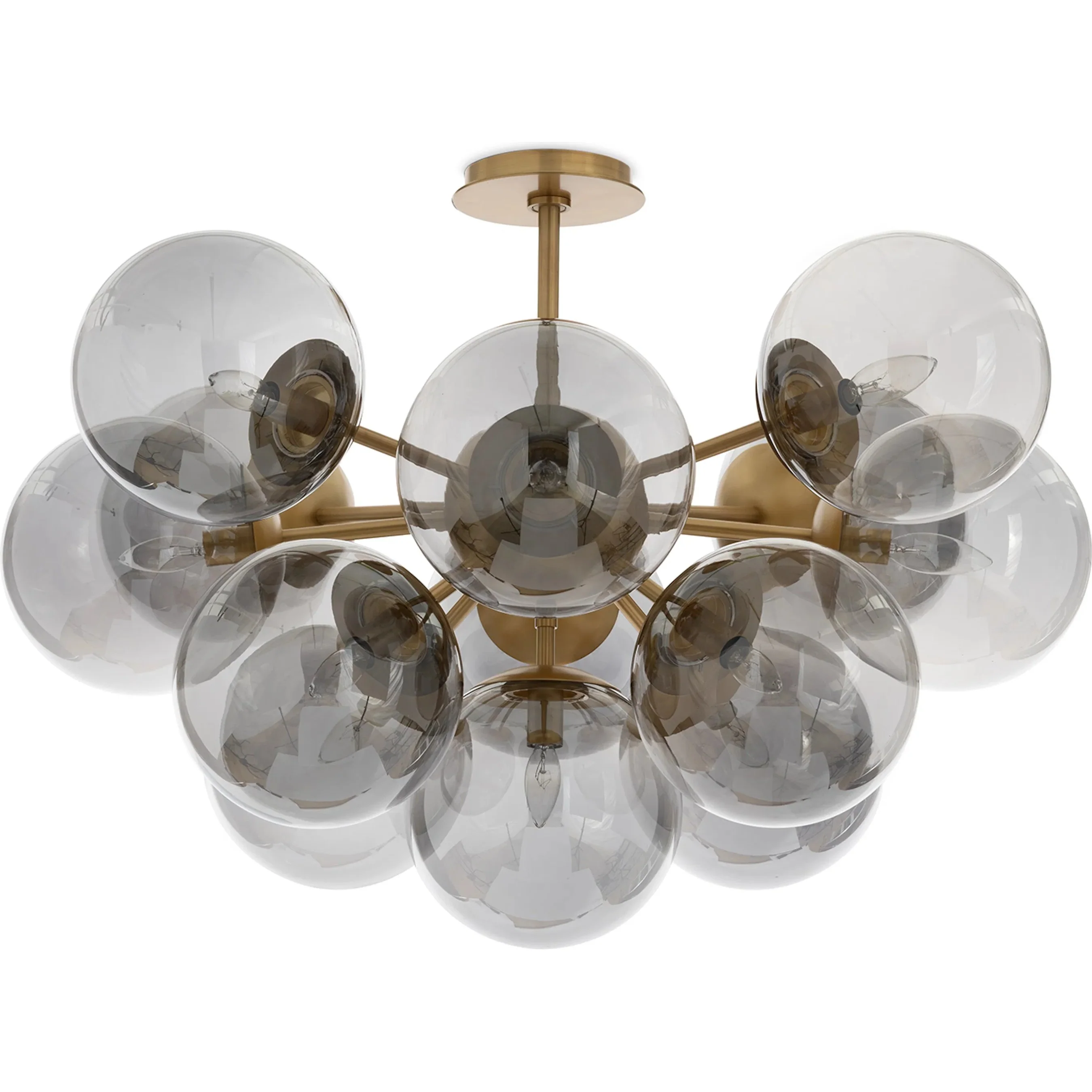 Shine Flush Mount, Smoked