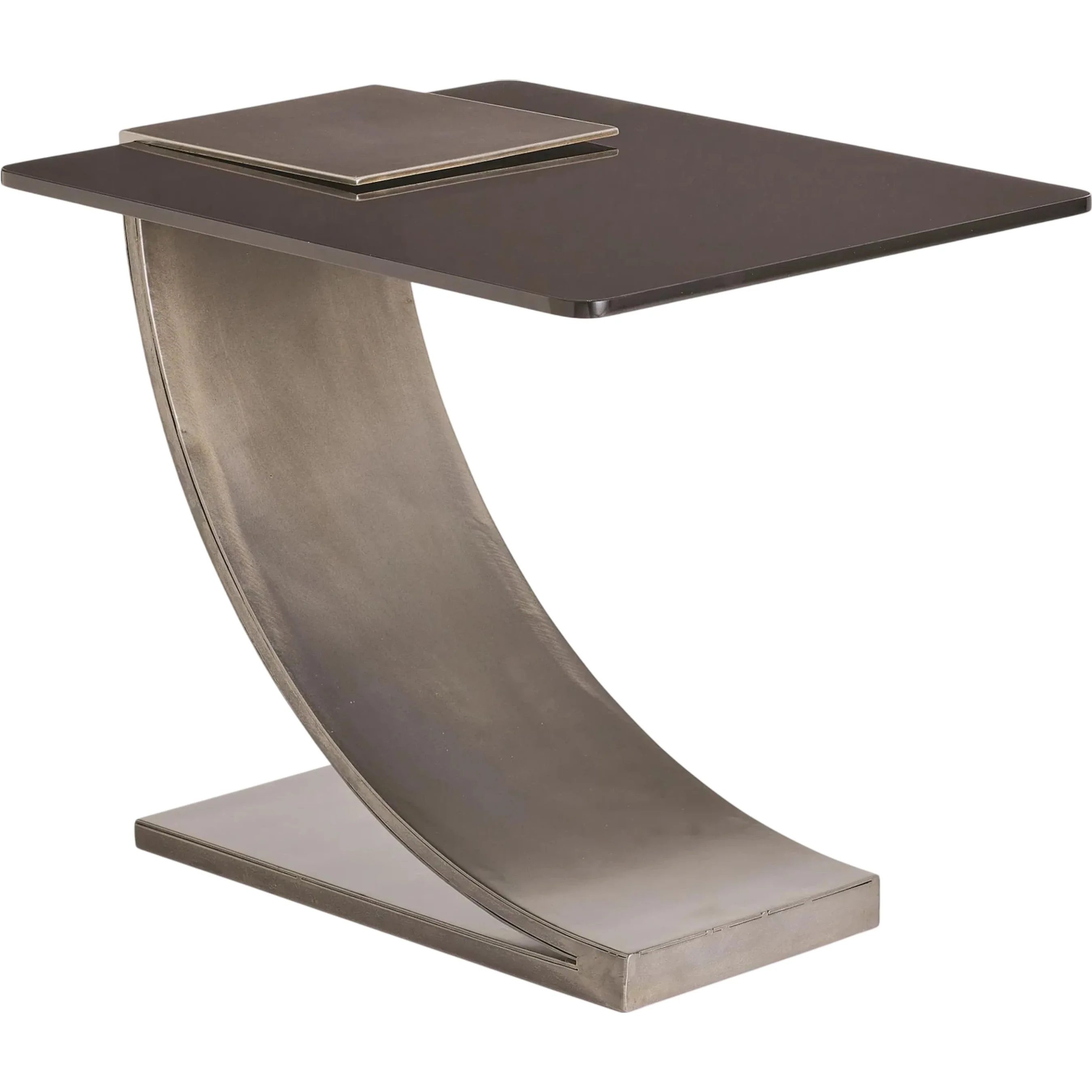 Side Table with Smoke Glass