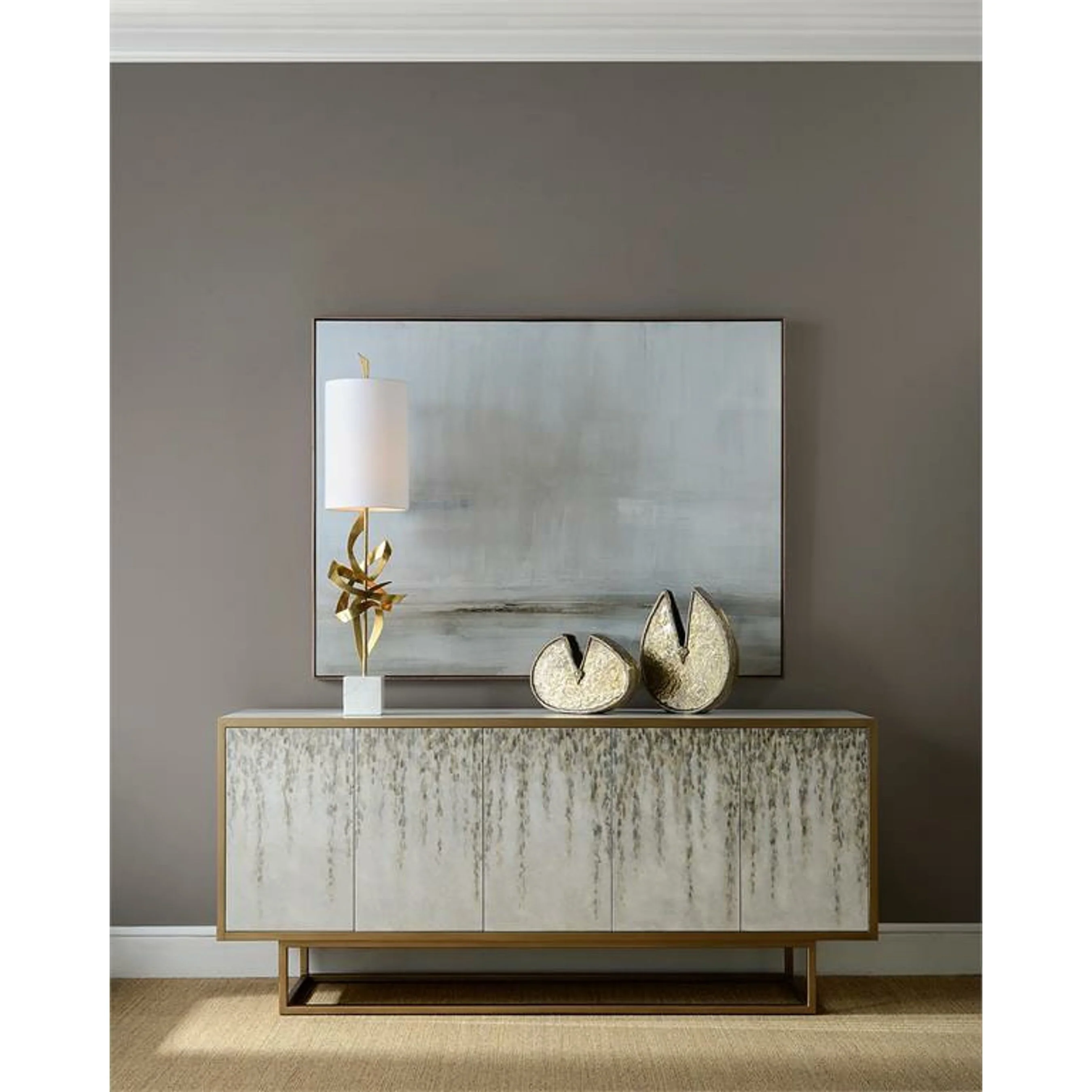 Silver and Gold Enameled Vase - Image 4