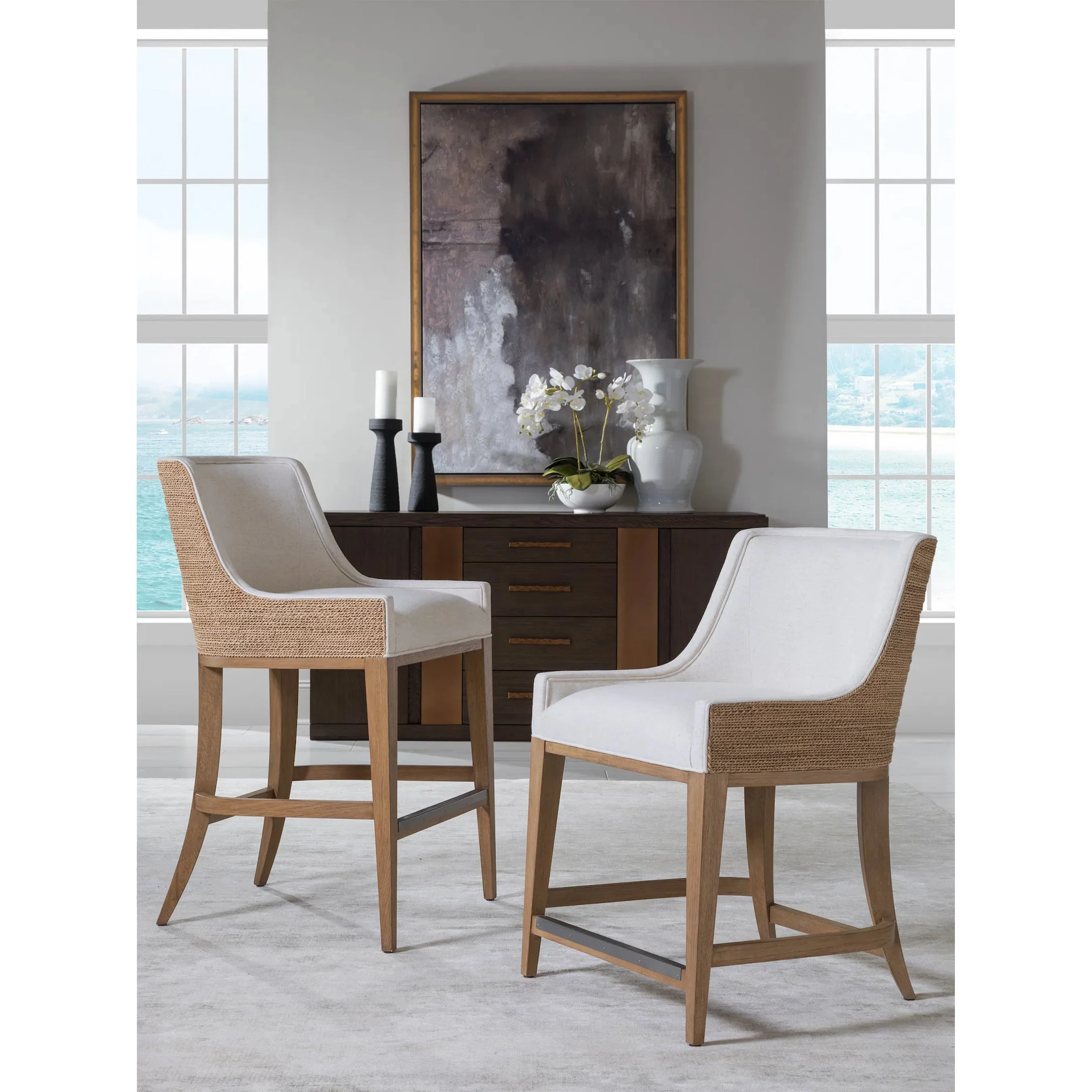 Simpatico Woven Back Bar Stool - Image 6