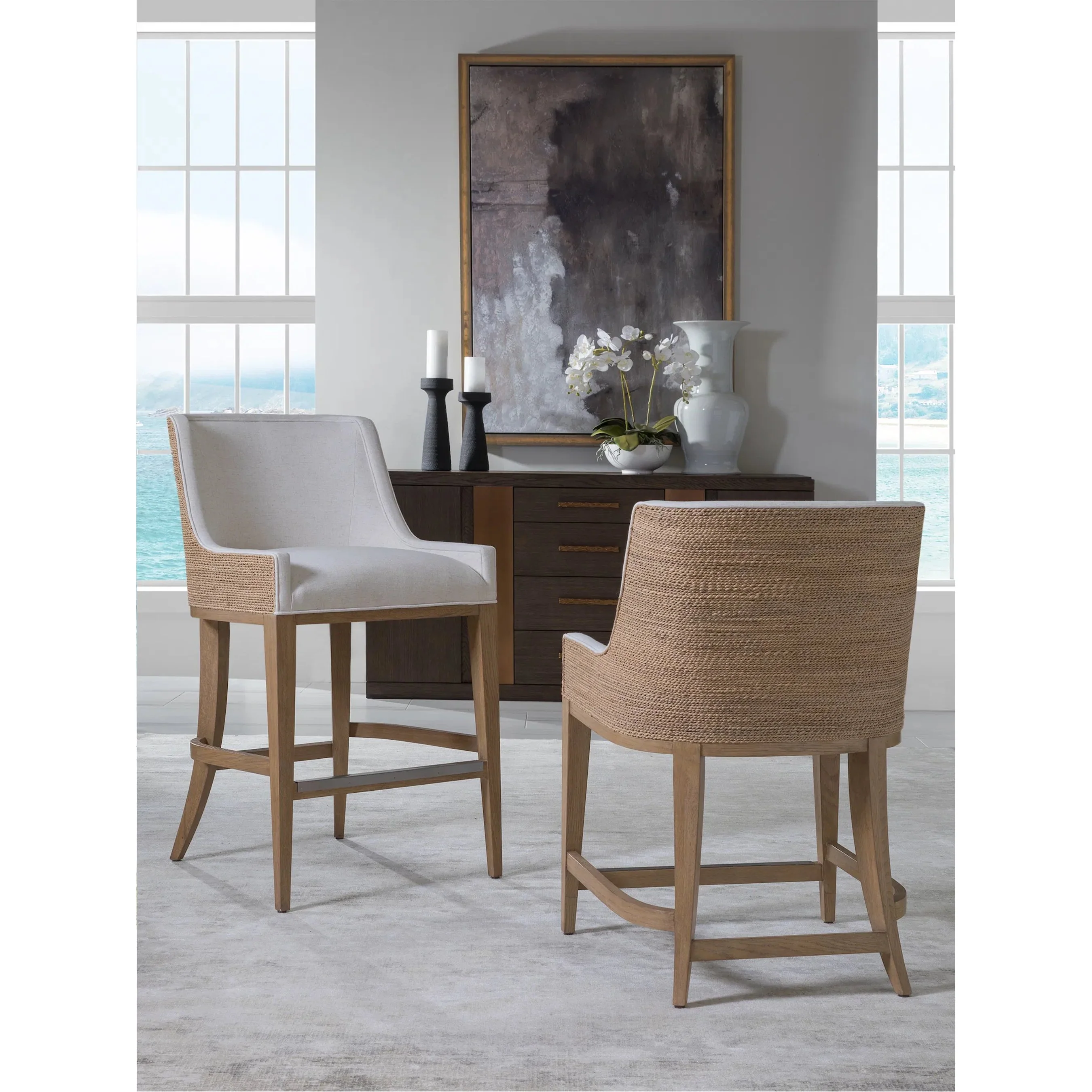 Simpatico Woven Back Counter Stool - Image 5