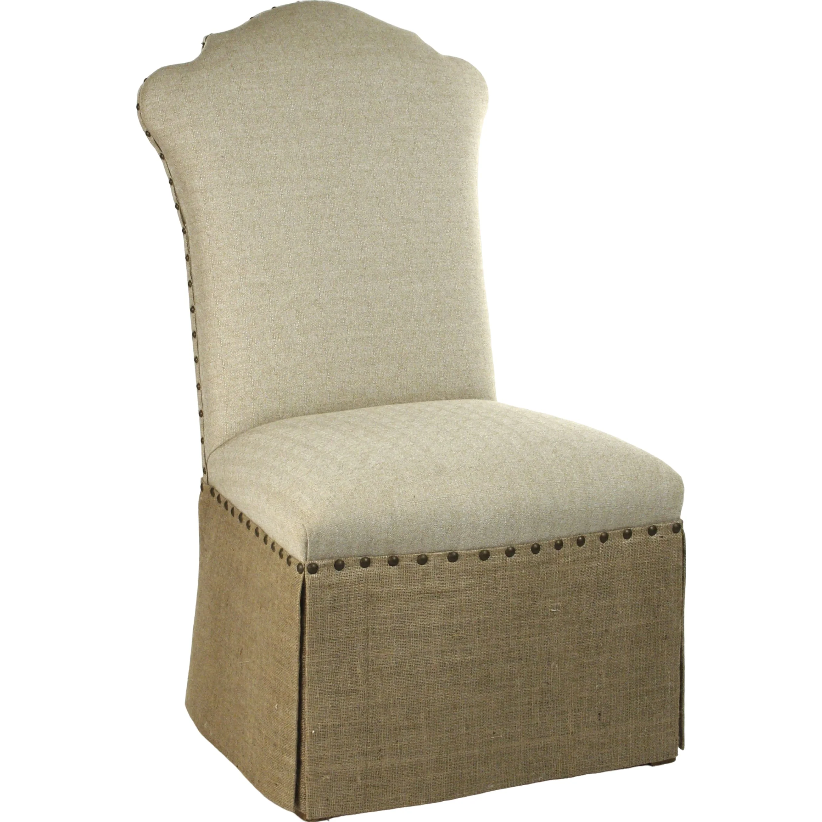 Skirted Chair Burlap Back