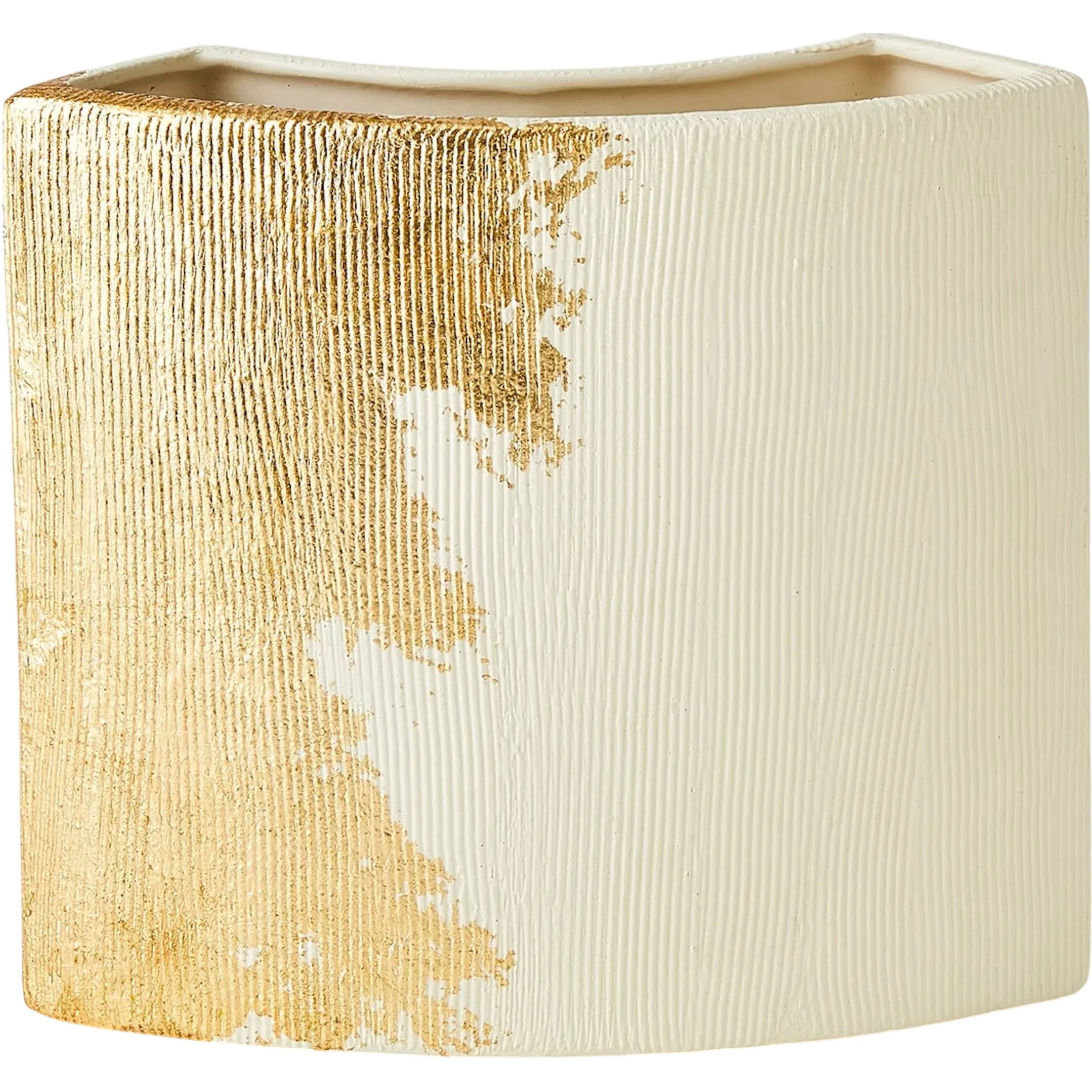 Splashy Gold Leaf Vase - Image 3