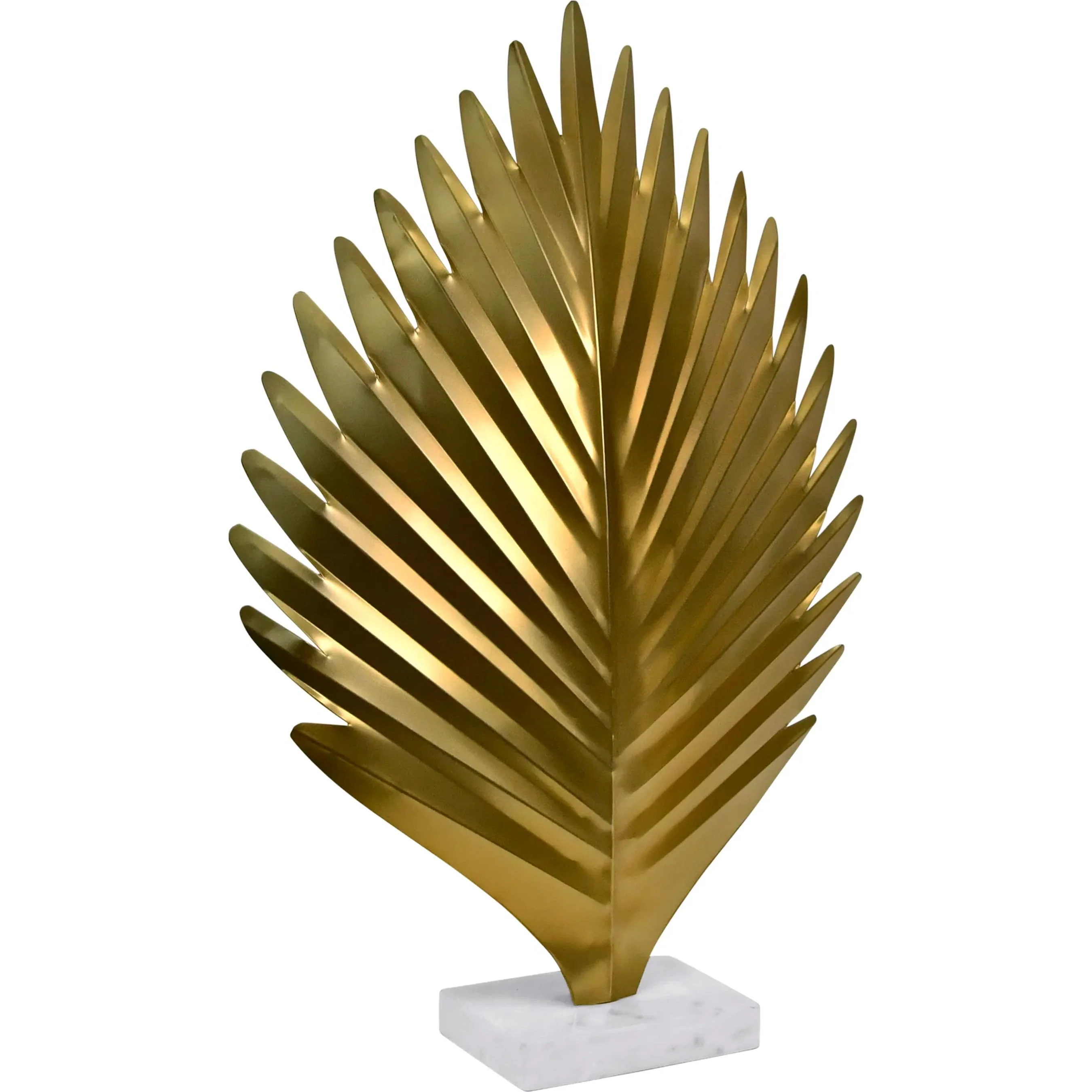 Sprig Antique Brass Leaf Scultpture - Image 2