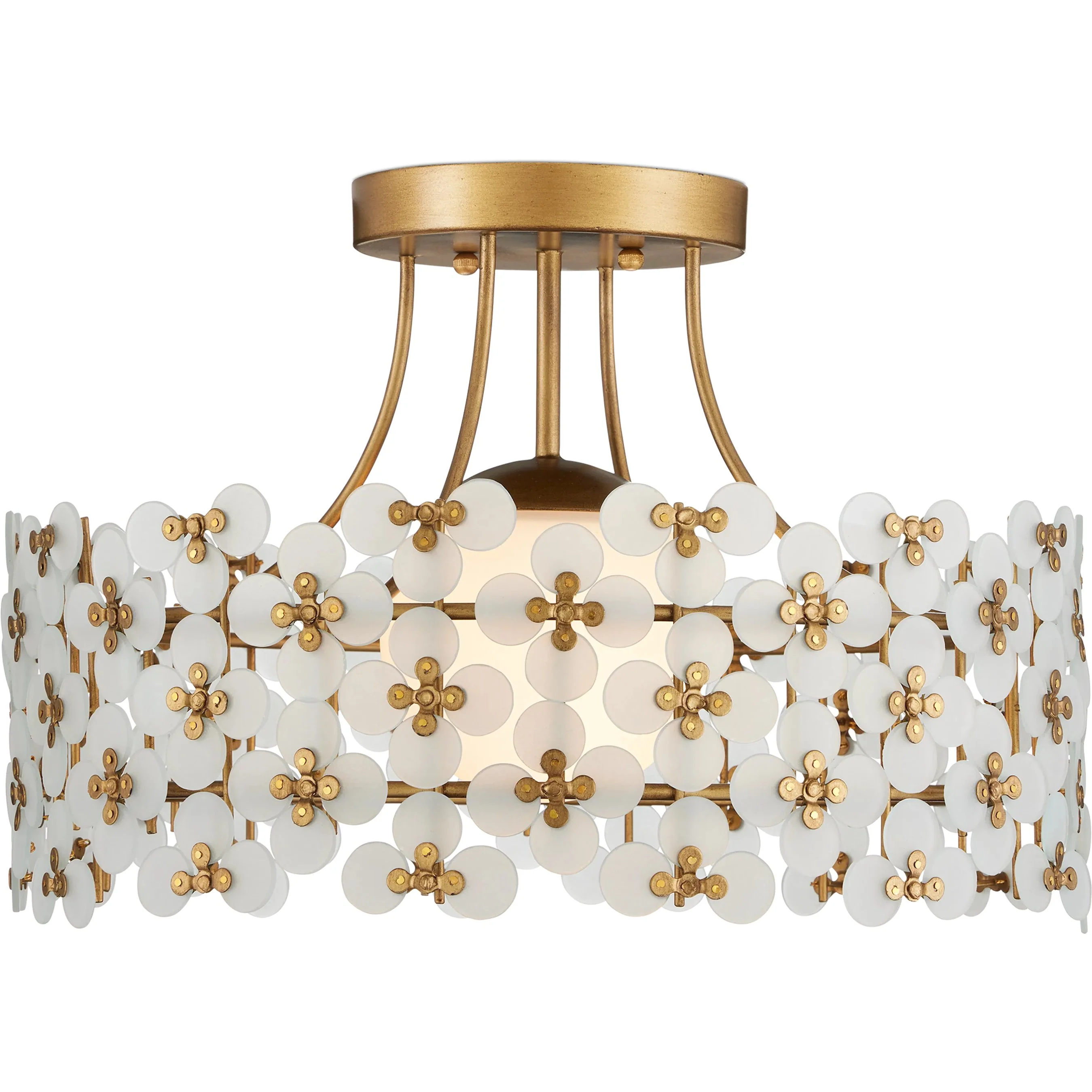 Spring Flower Semi-Flush Mount
