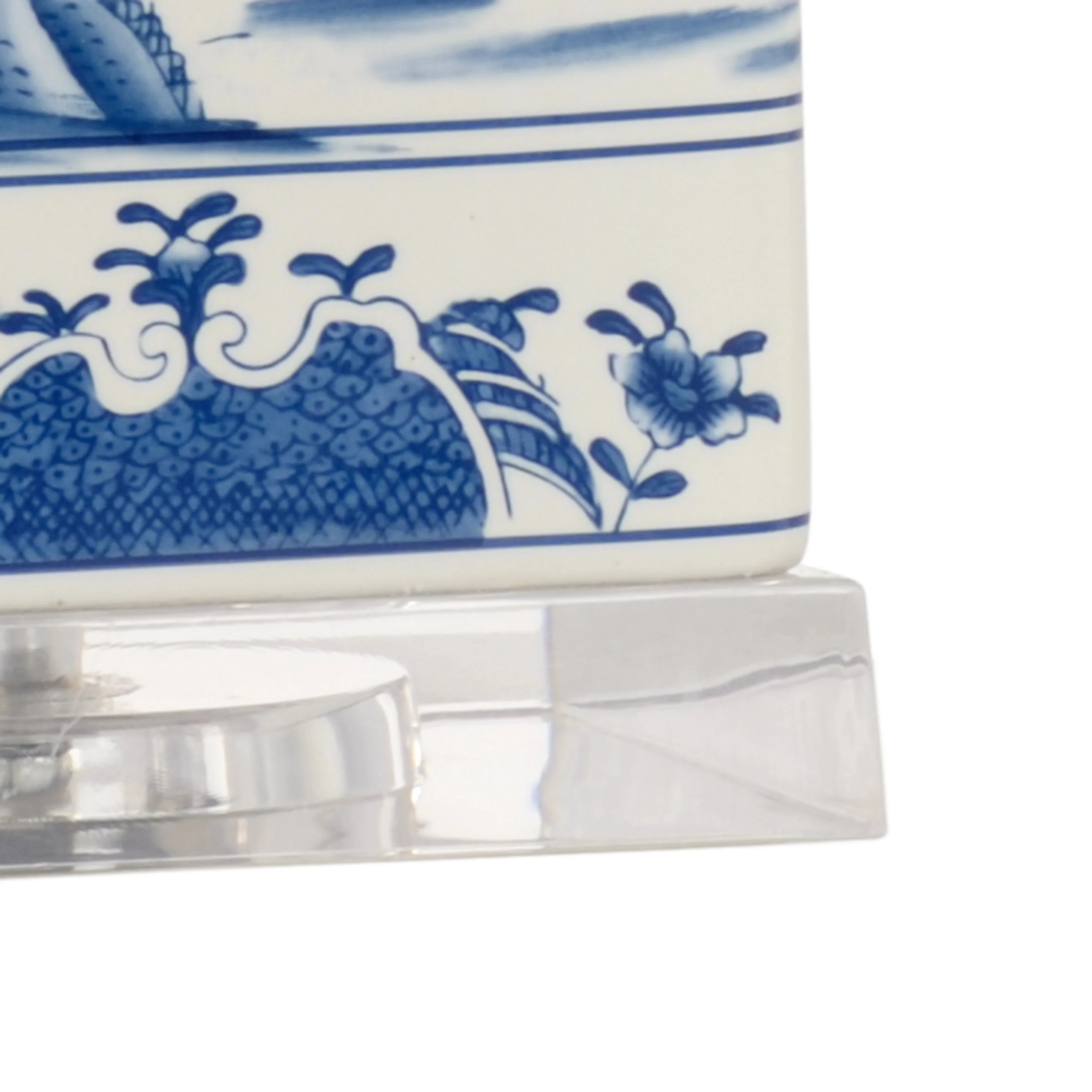 Square Blue and White Lamp - Image 2
