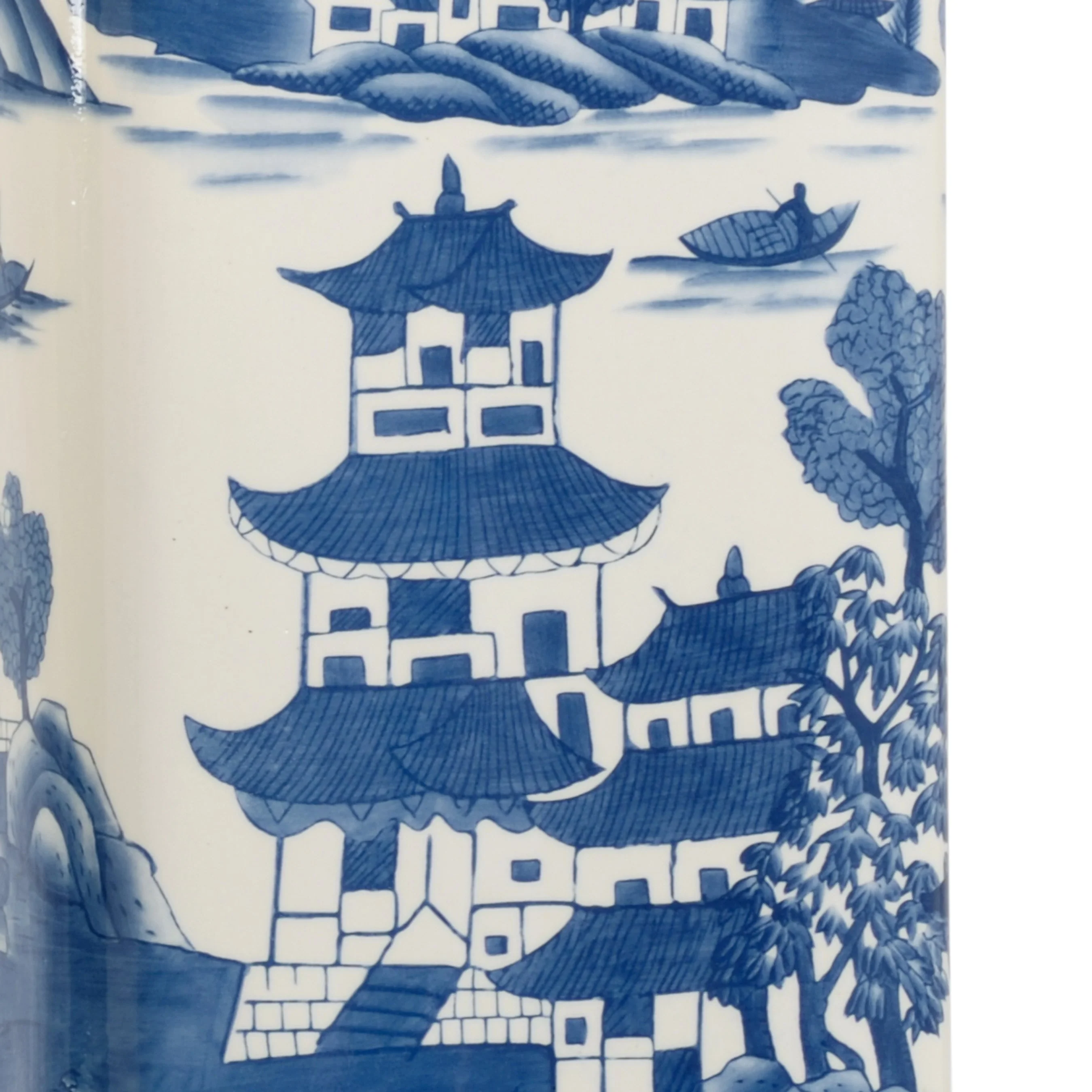 Square Blue and White Lamp - Image 4