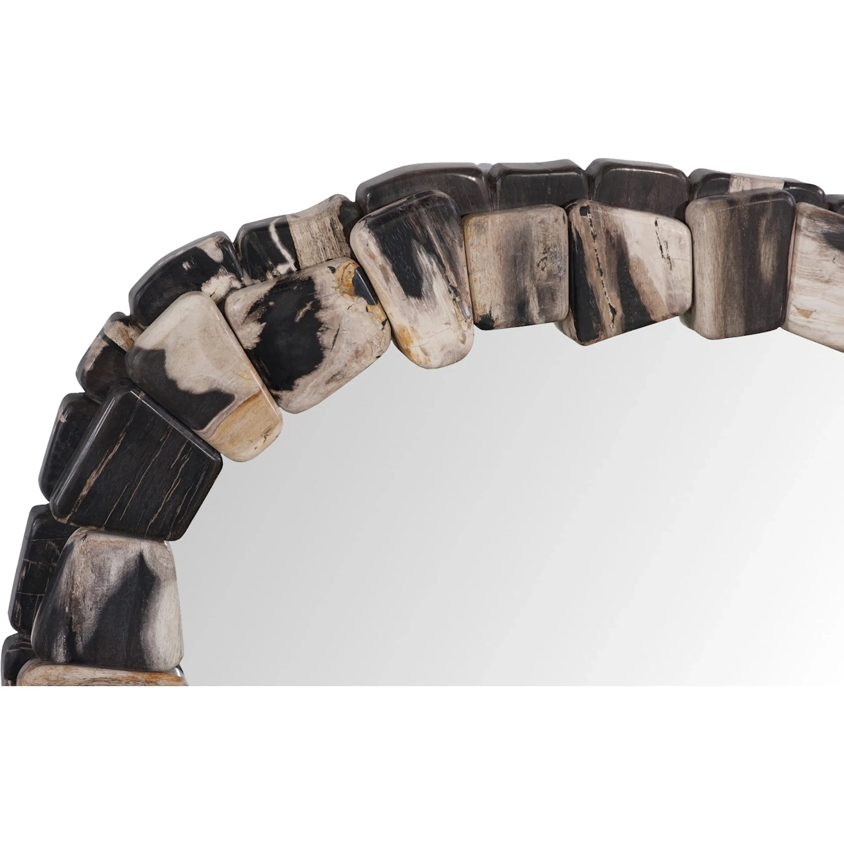 Stacked Pebble Petrified Mirror - Image 4