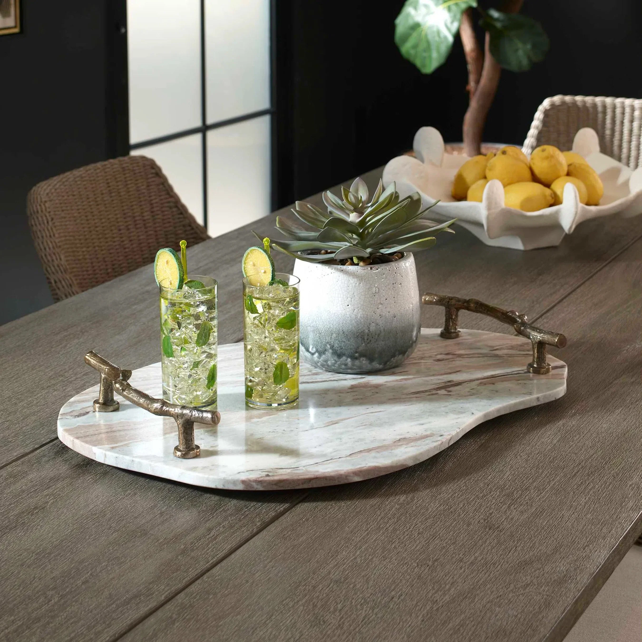 Stone and Twig Indoor-Outdoor Tray - Image 4