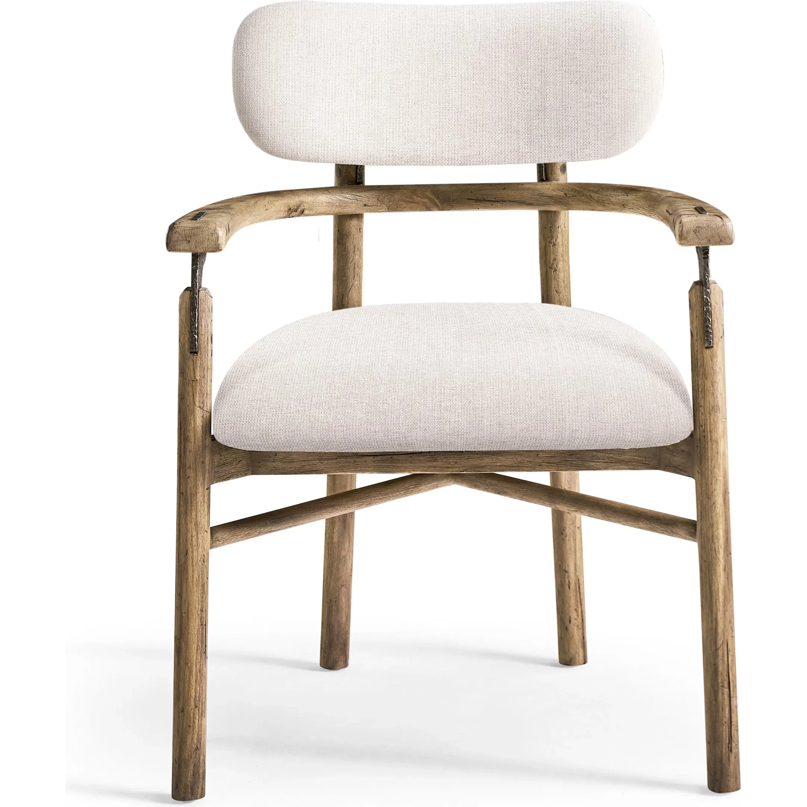 Stone Ridge Upholstered Round Dining Arm Chair (Set of 2) - Image 2