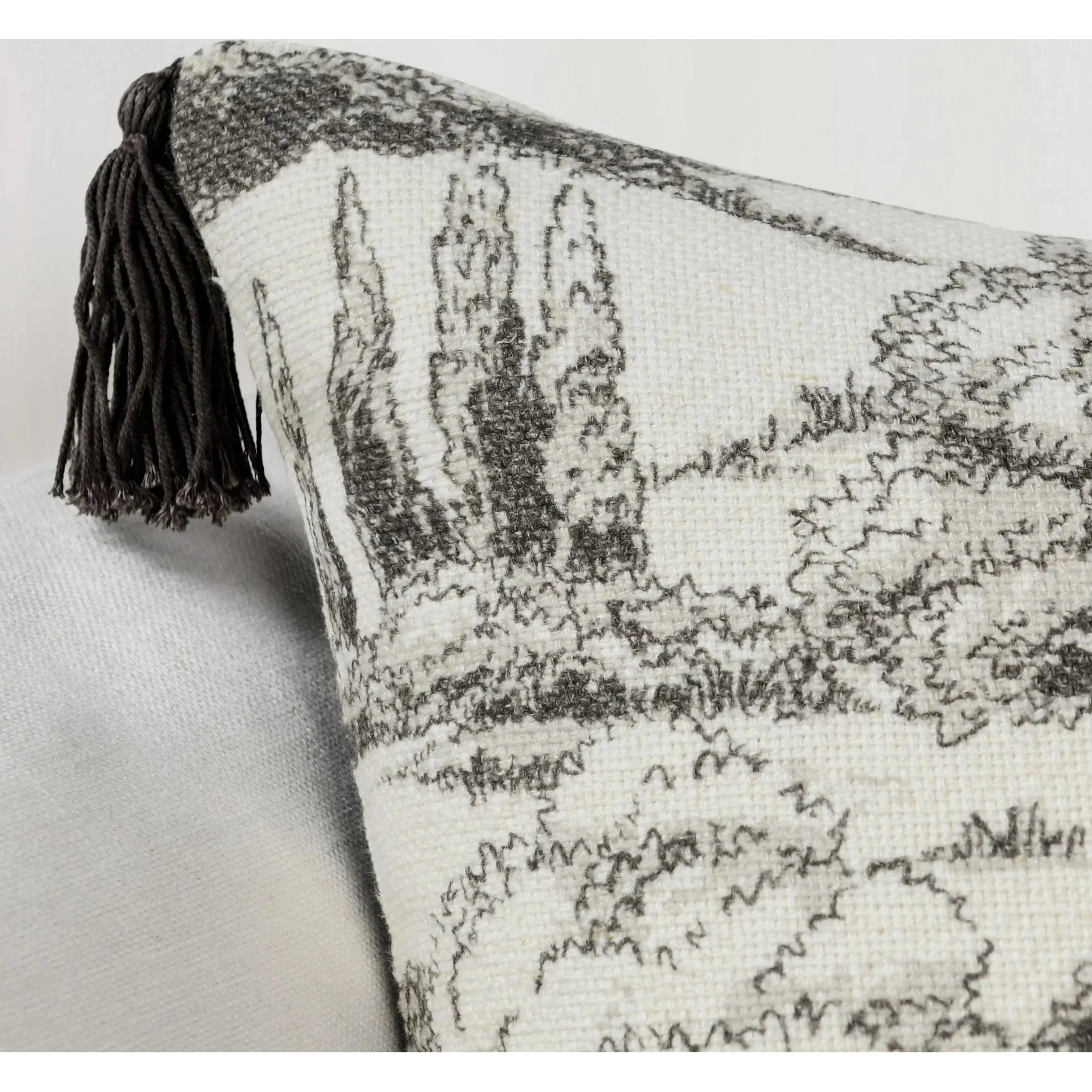 Stonework Cotton Linen Blend Throw Pillow - Image 14