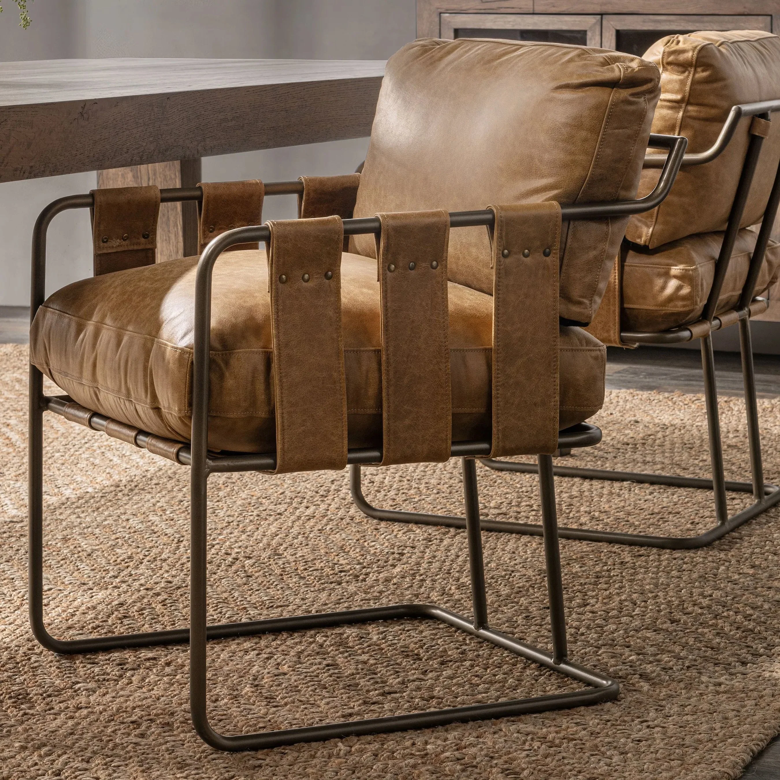 Strapling Leather Dining Chair - Image 28