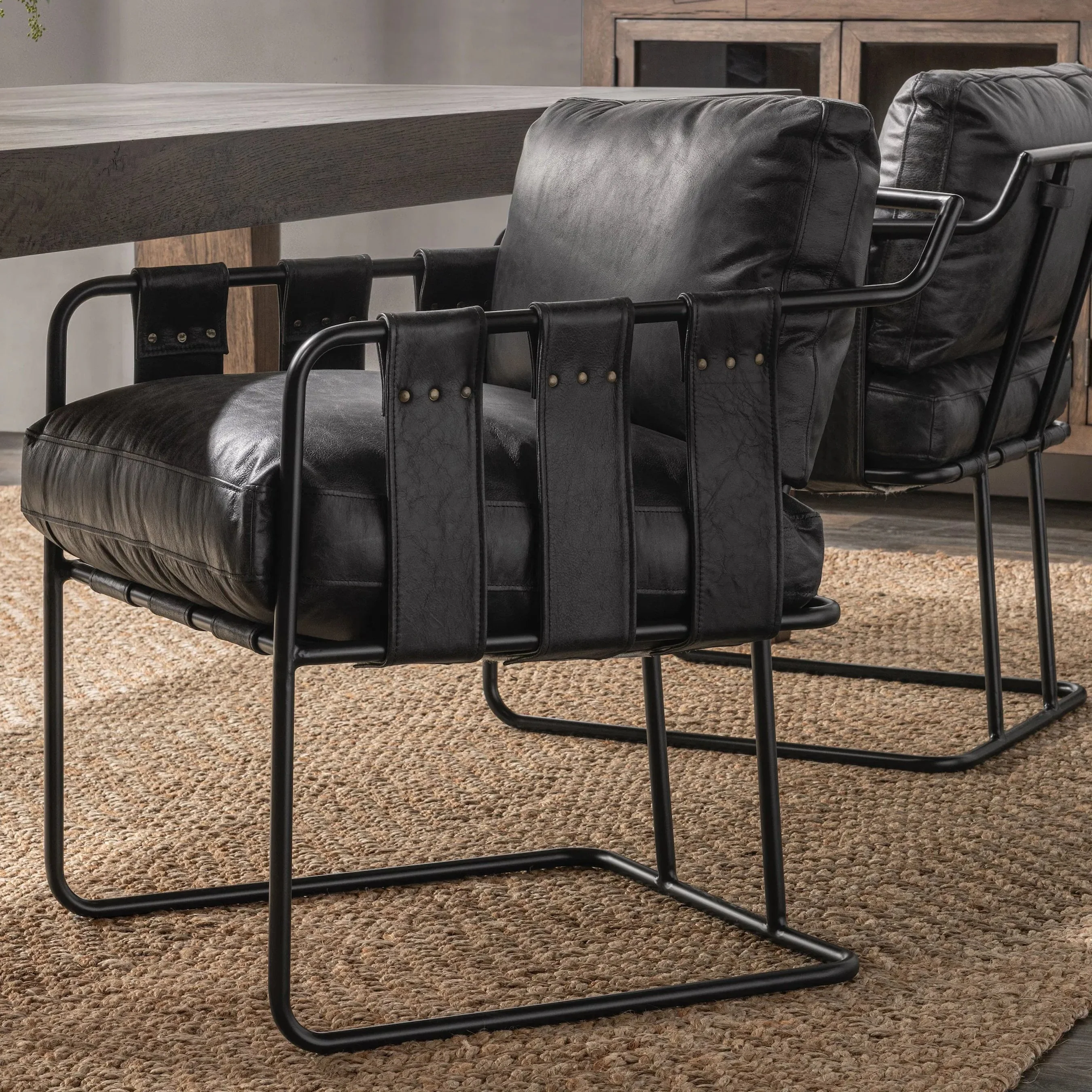 Strapling Leather Dining Chair - Image 29