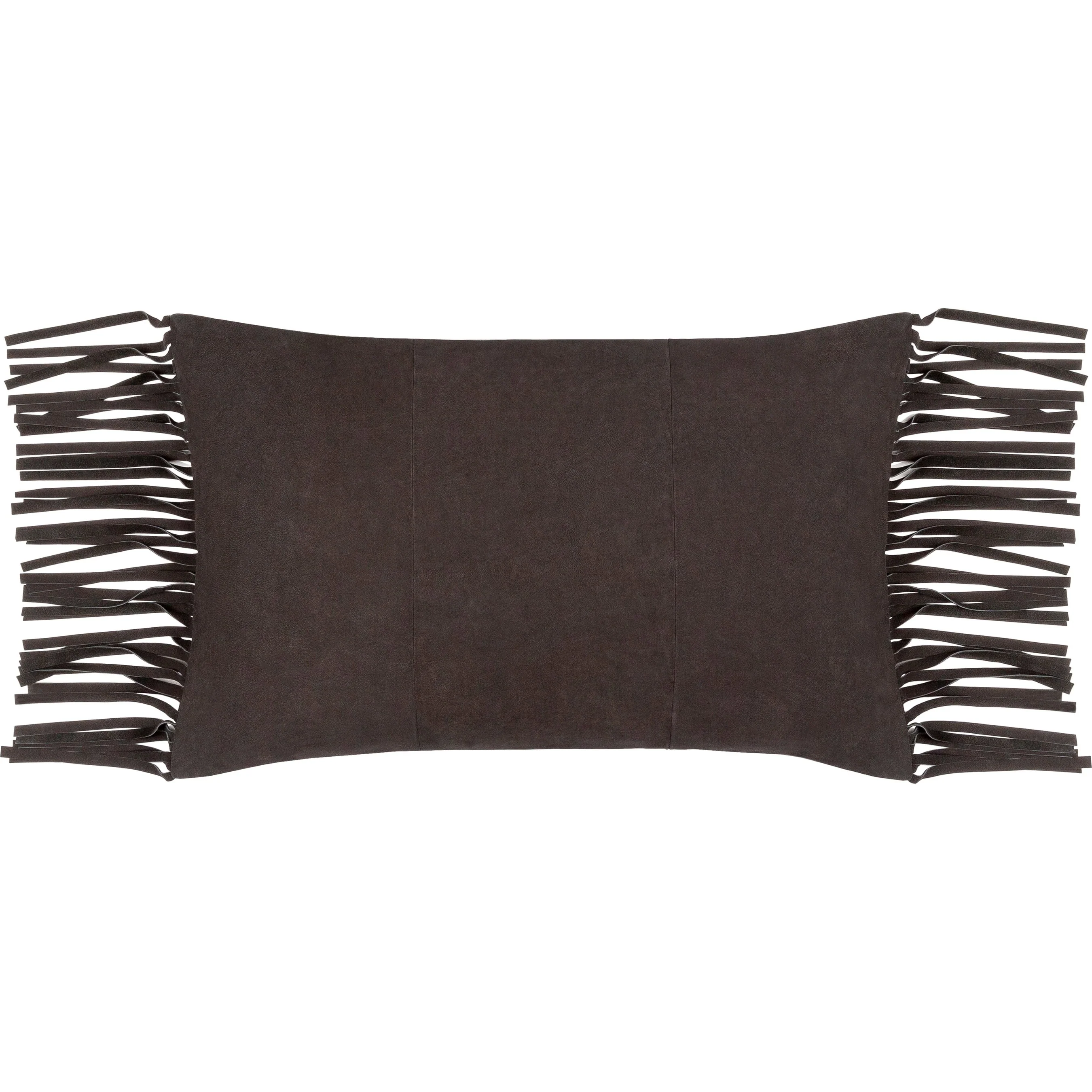 Suede Fringe Pillow - 22996 - Image 2