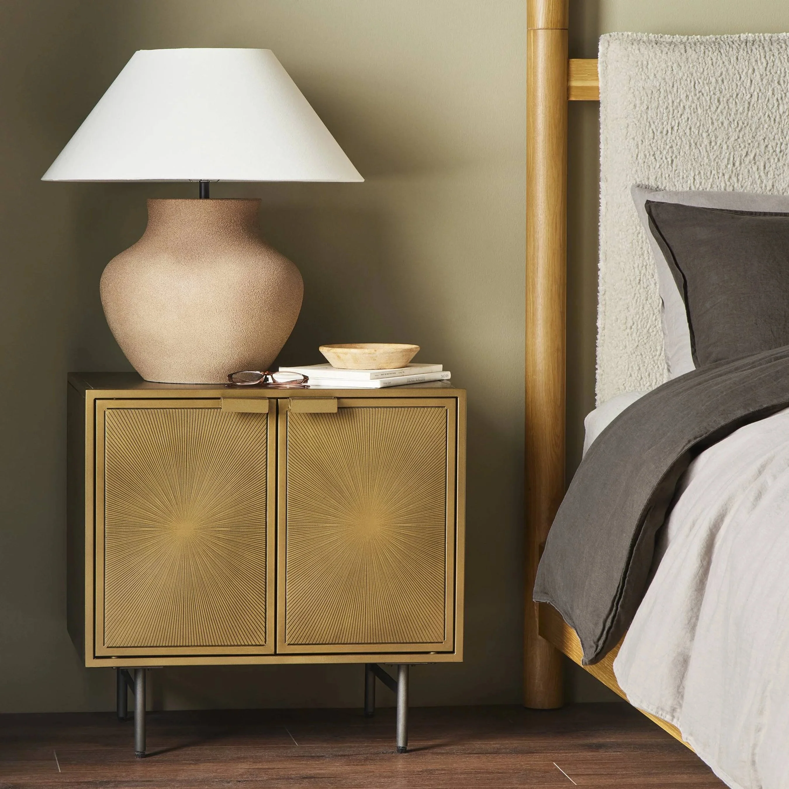 Sunburst Cabinet Nightstand - Image 11
