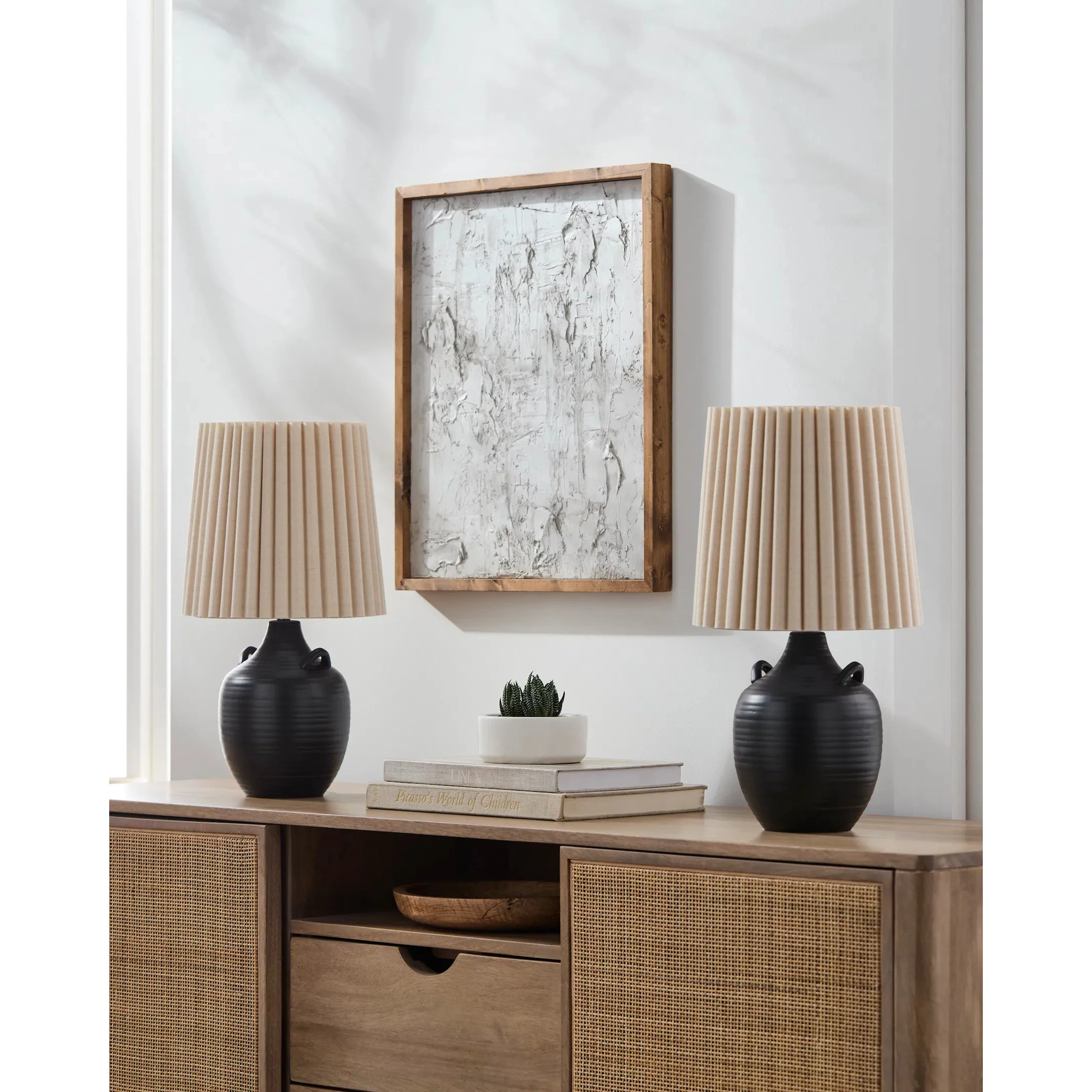 Sunken Indoor/Outdoor Black Accent Table Lamp (Set of 2) - Image 3