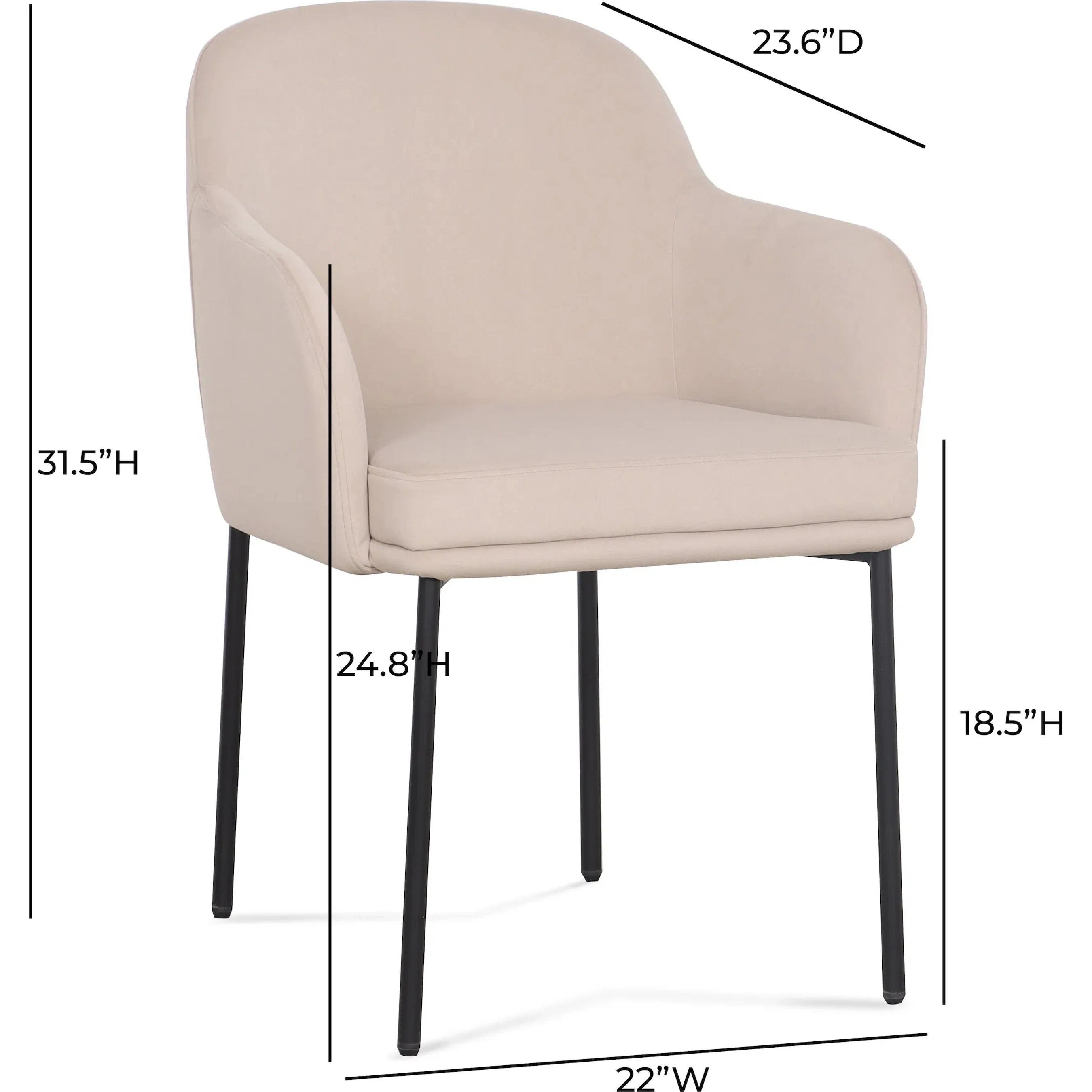 Sydney Performance Velvet Armchair (Set of 2) - Image 12