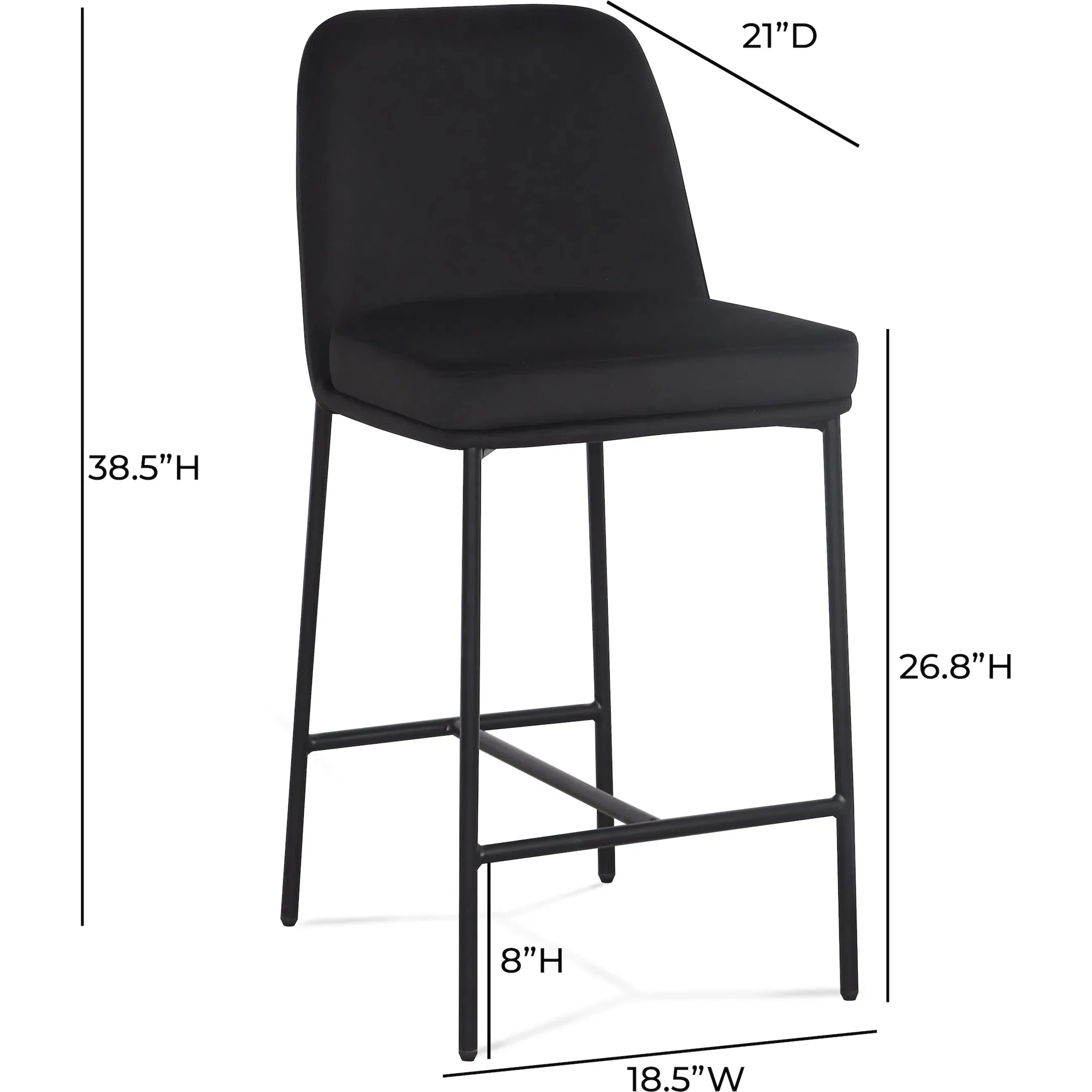 Sydney Performance Velvet Counter Stool (Set of 2) - Image 12