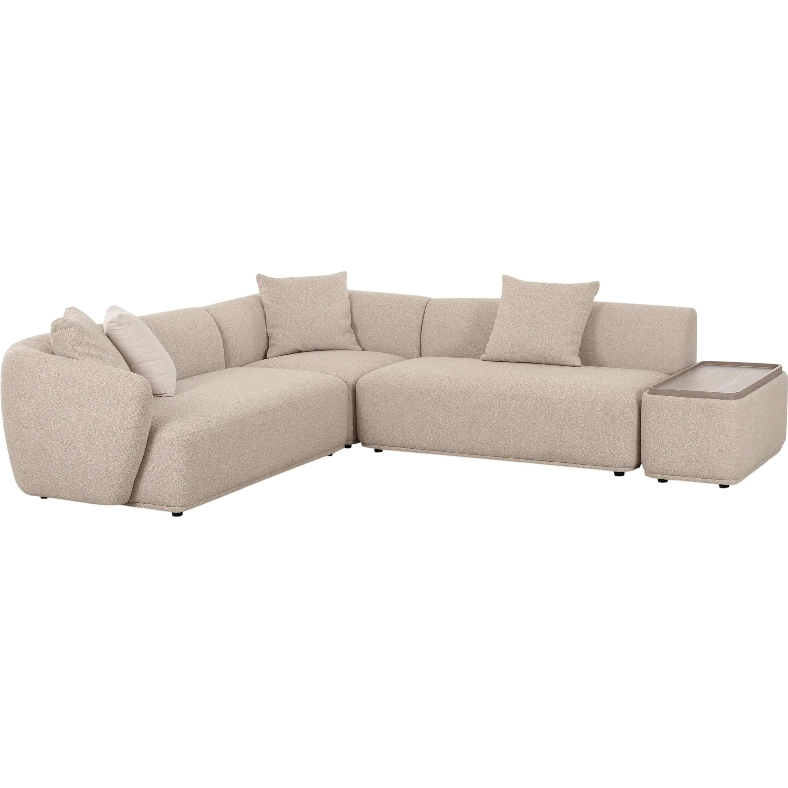 Sylvie Boucle 4-Piece Left Chaise Sectional