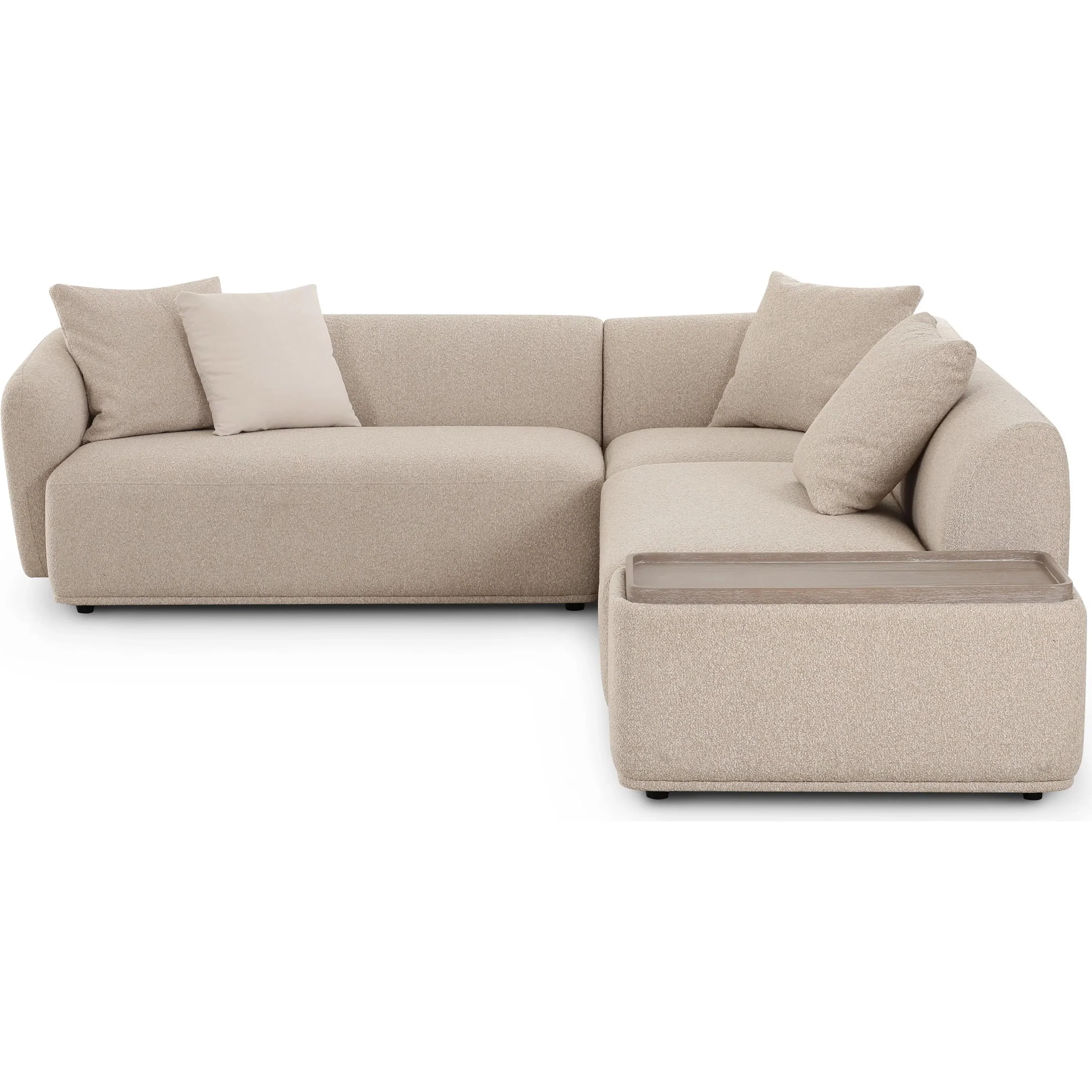 Sylvie Boucle 4-Piece Left Chaise Sectional - Image 2