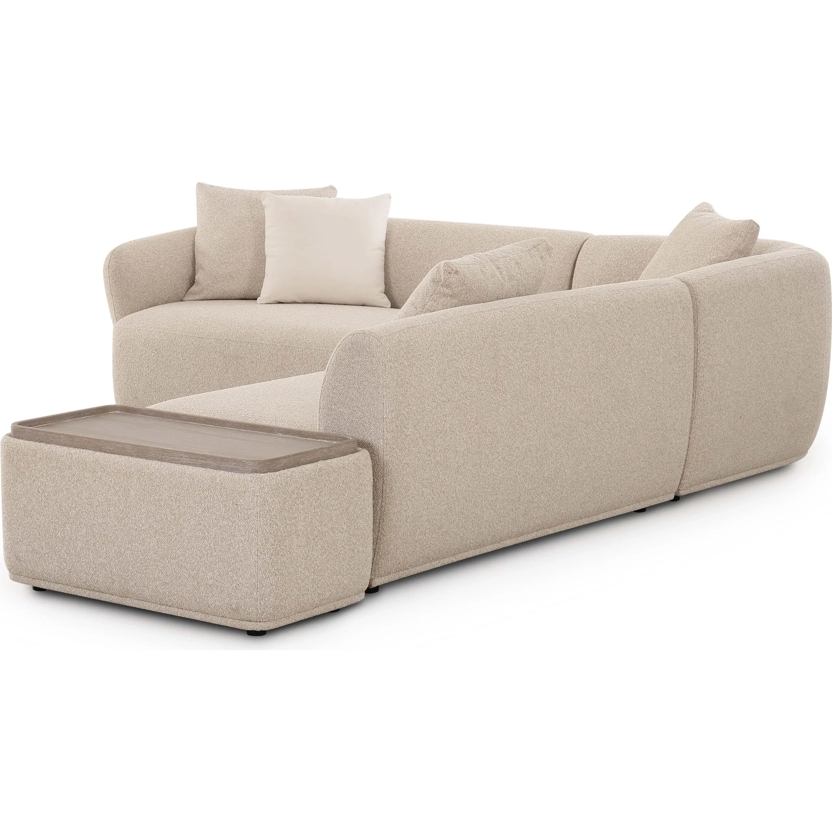 Sylvie Boucle 4-Piece Left Chaise Sectional - Image 3