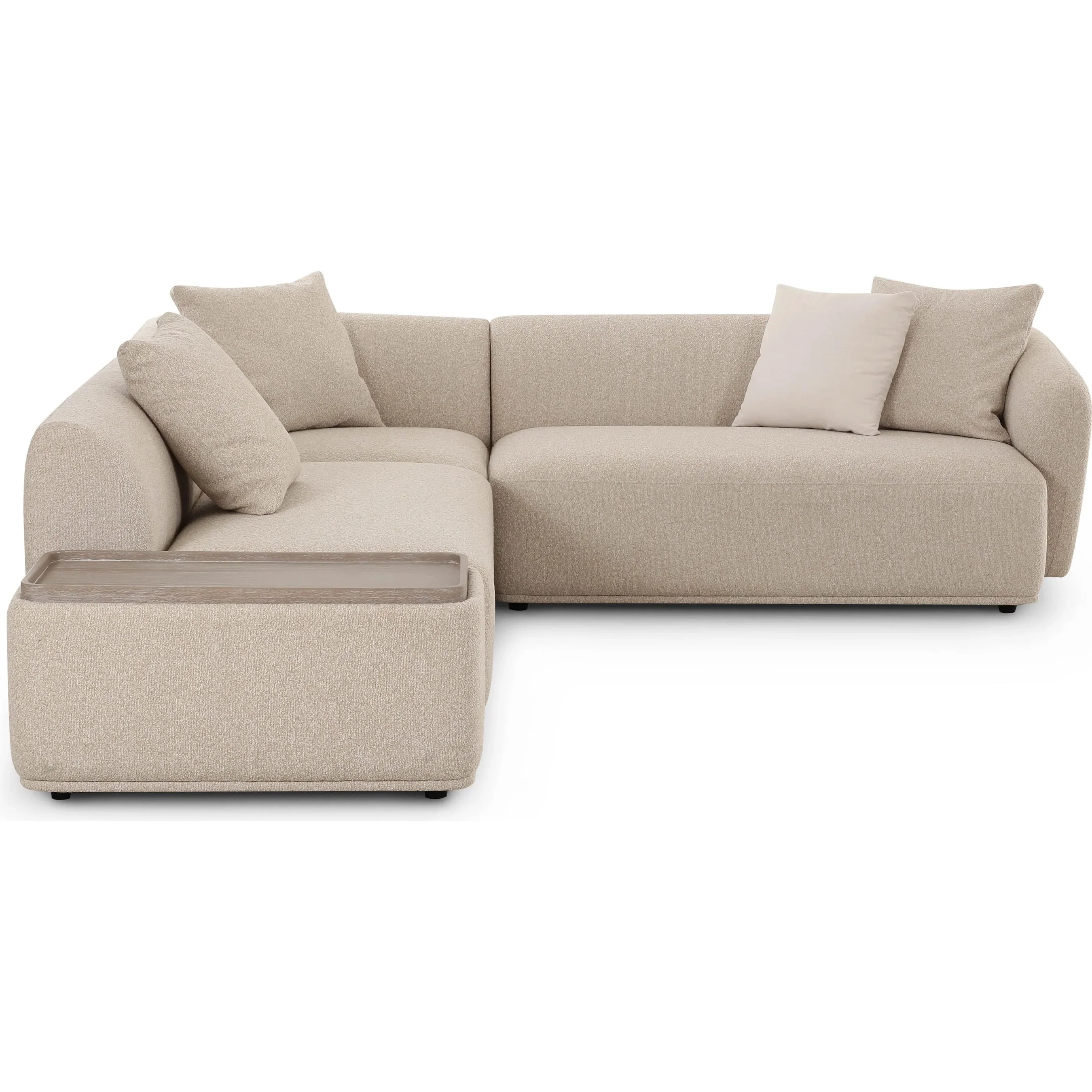 Sylvie Boucle 4-Piece Right Chaise Sectional - Image 2