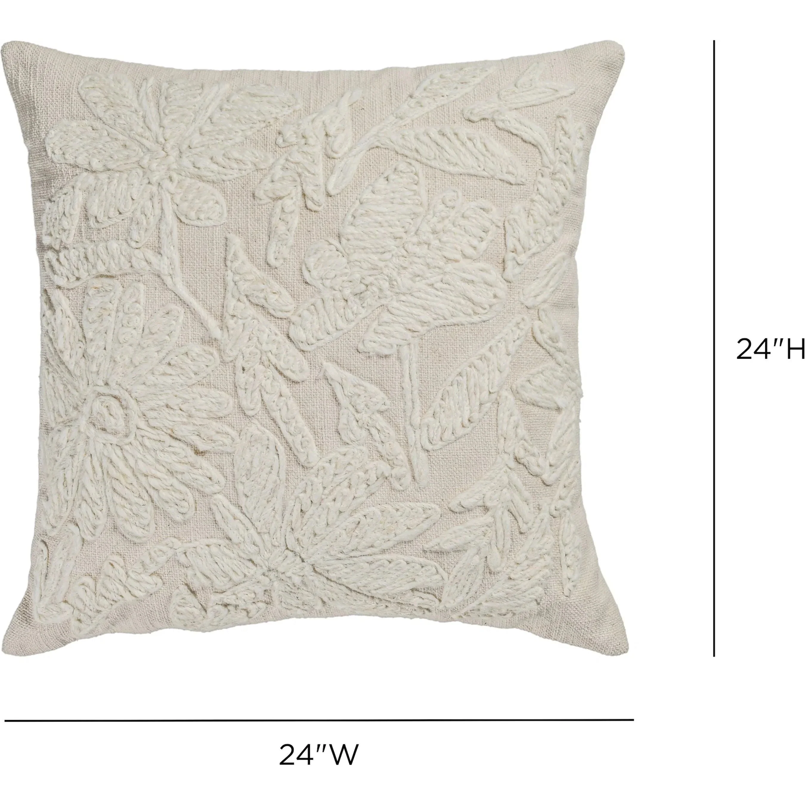 Tabitha Euro Size Square Embroidered Throw Pillow - Image 3