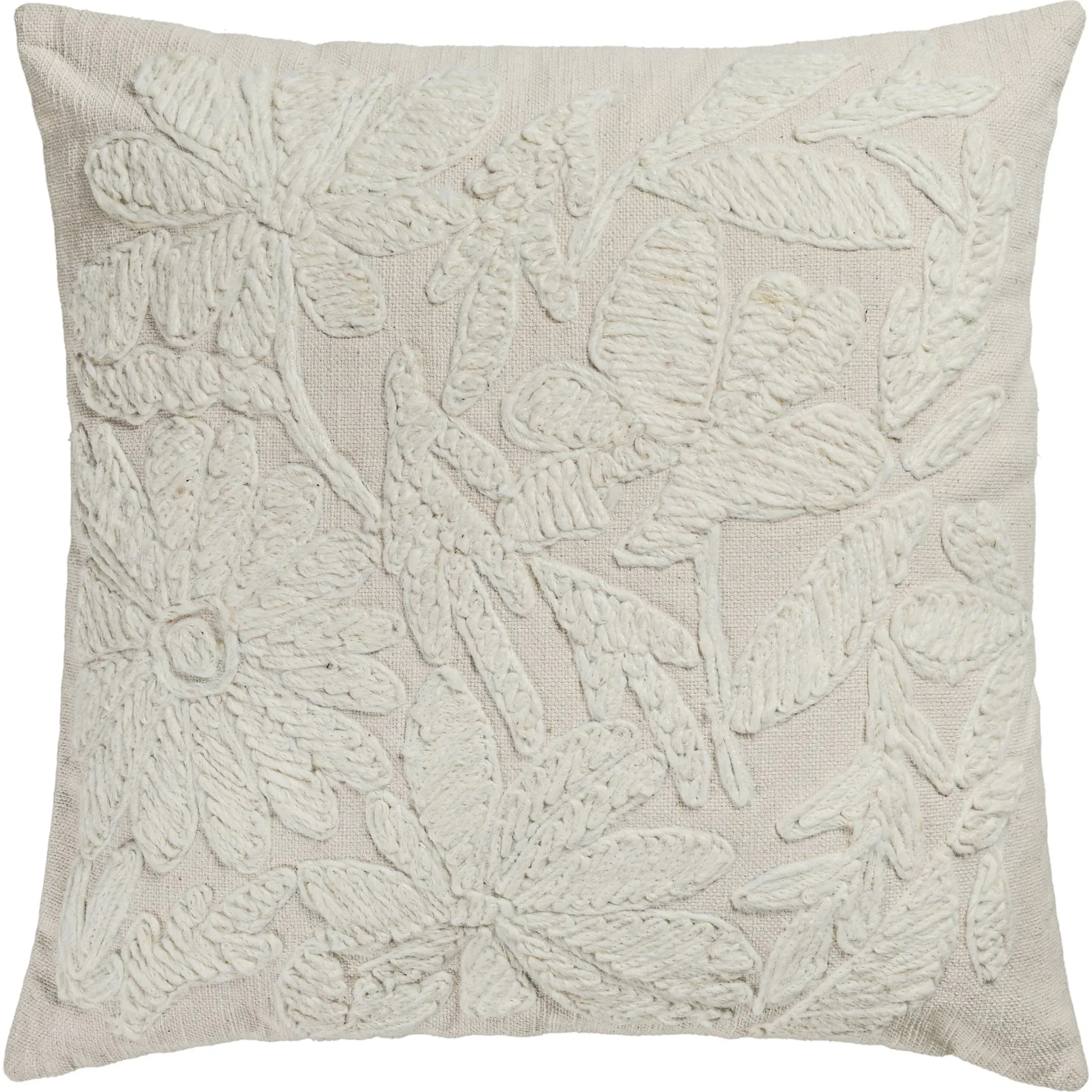 Tabitha Square Embroidered Throw Pillow