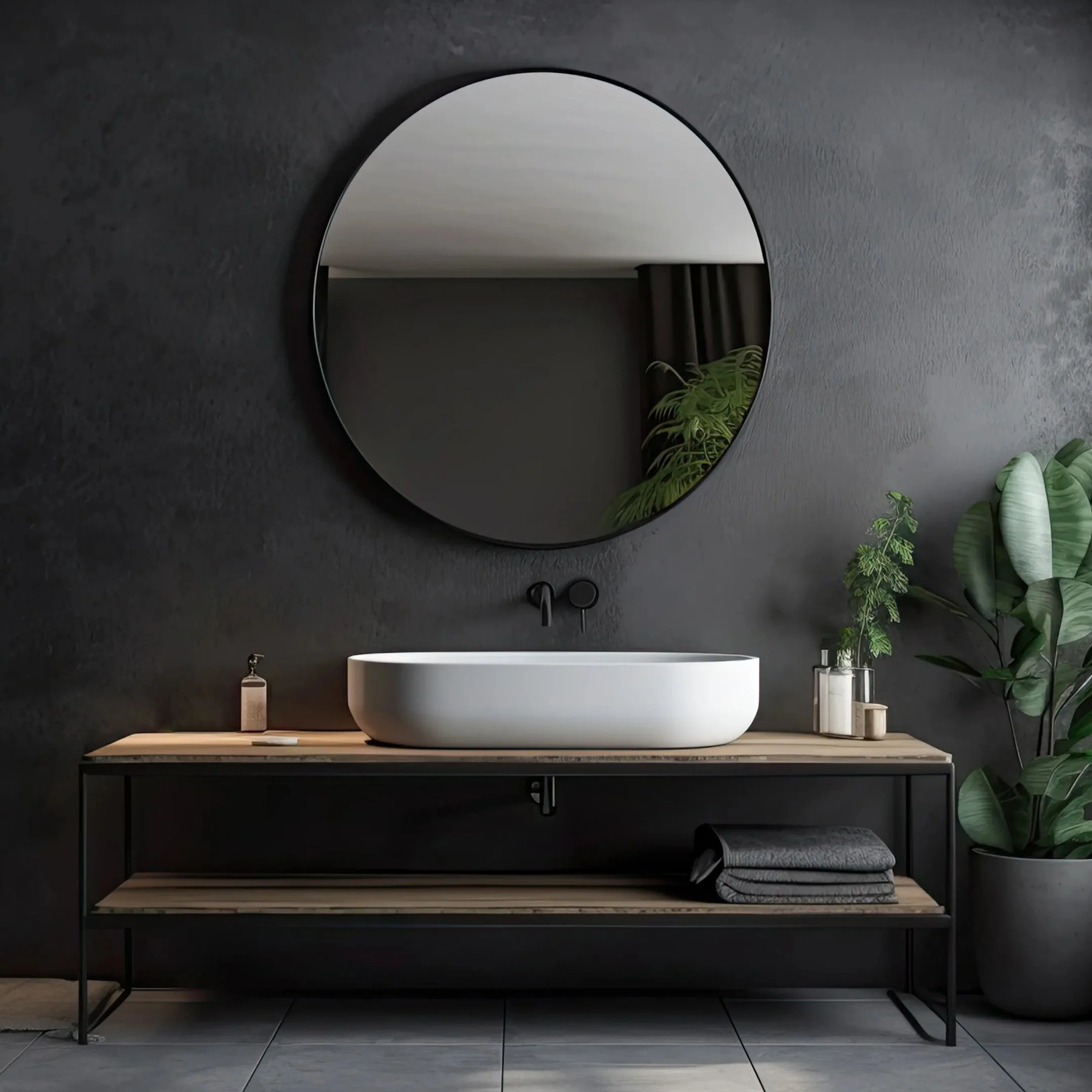 Tablet Round Wall Mirror - Image 17
