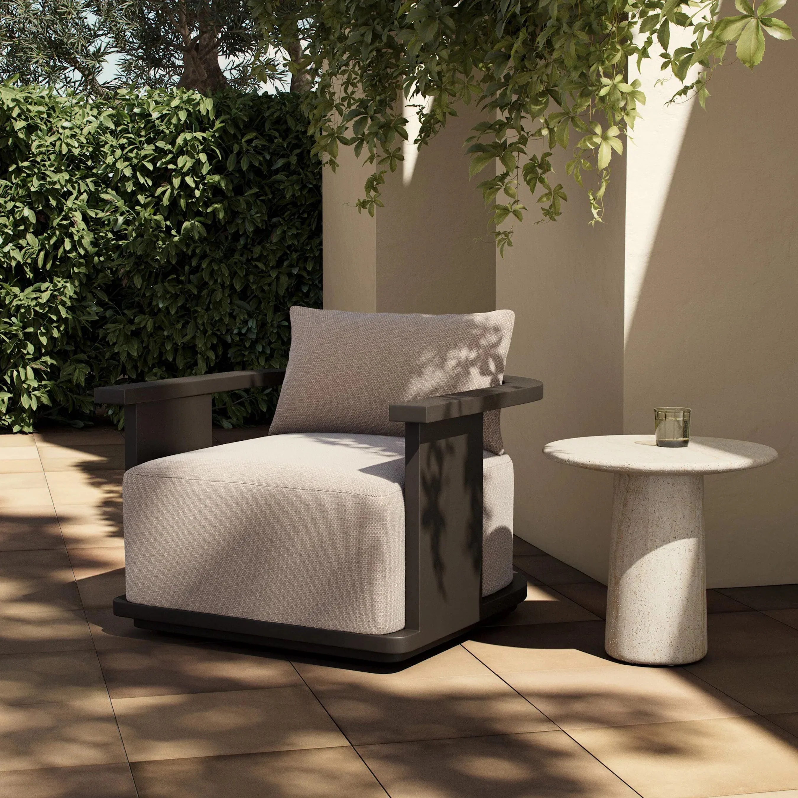 Tahana Outdoor Metal Swivel Chair - Image 12