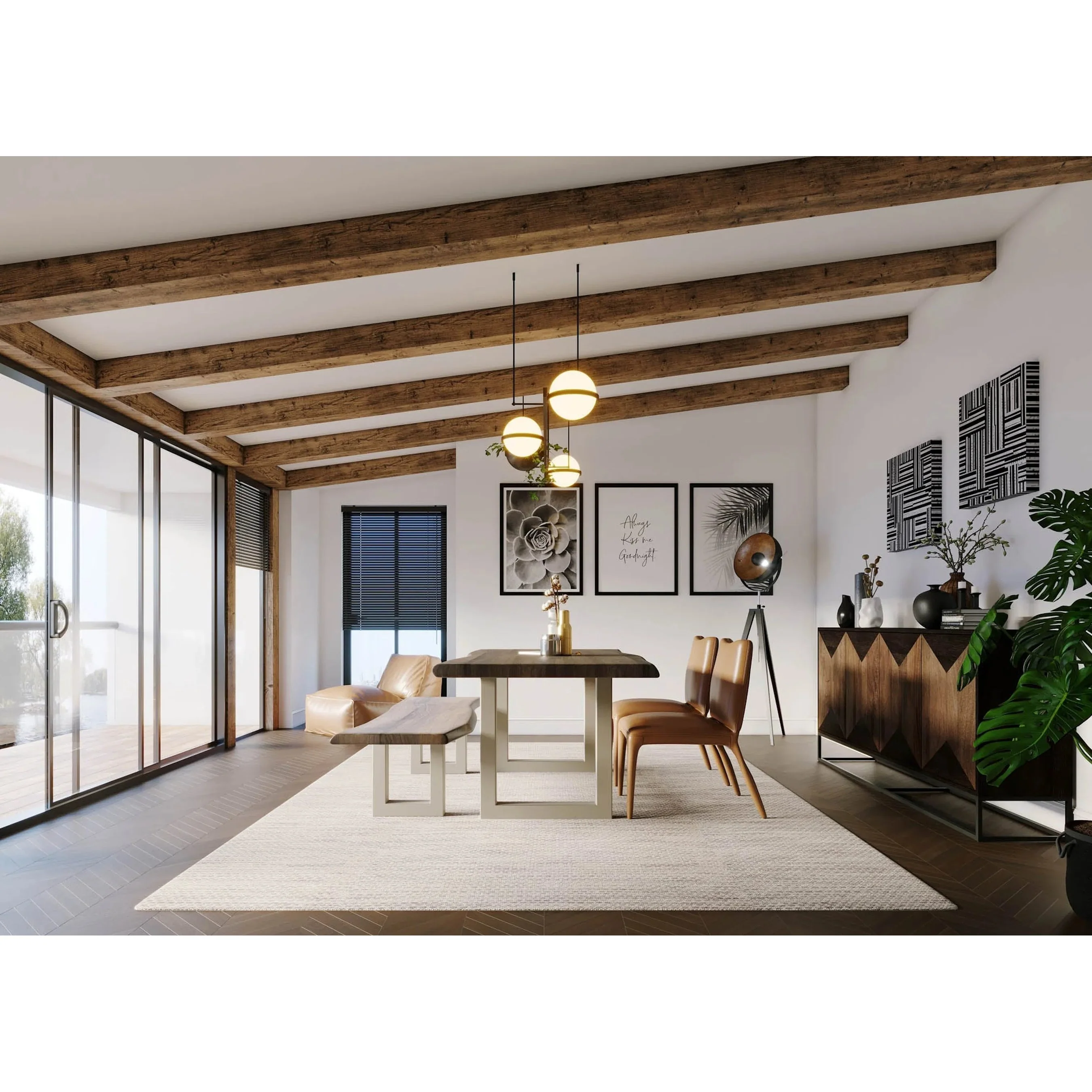 Taj Dining Bench - Image 5