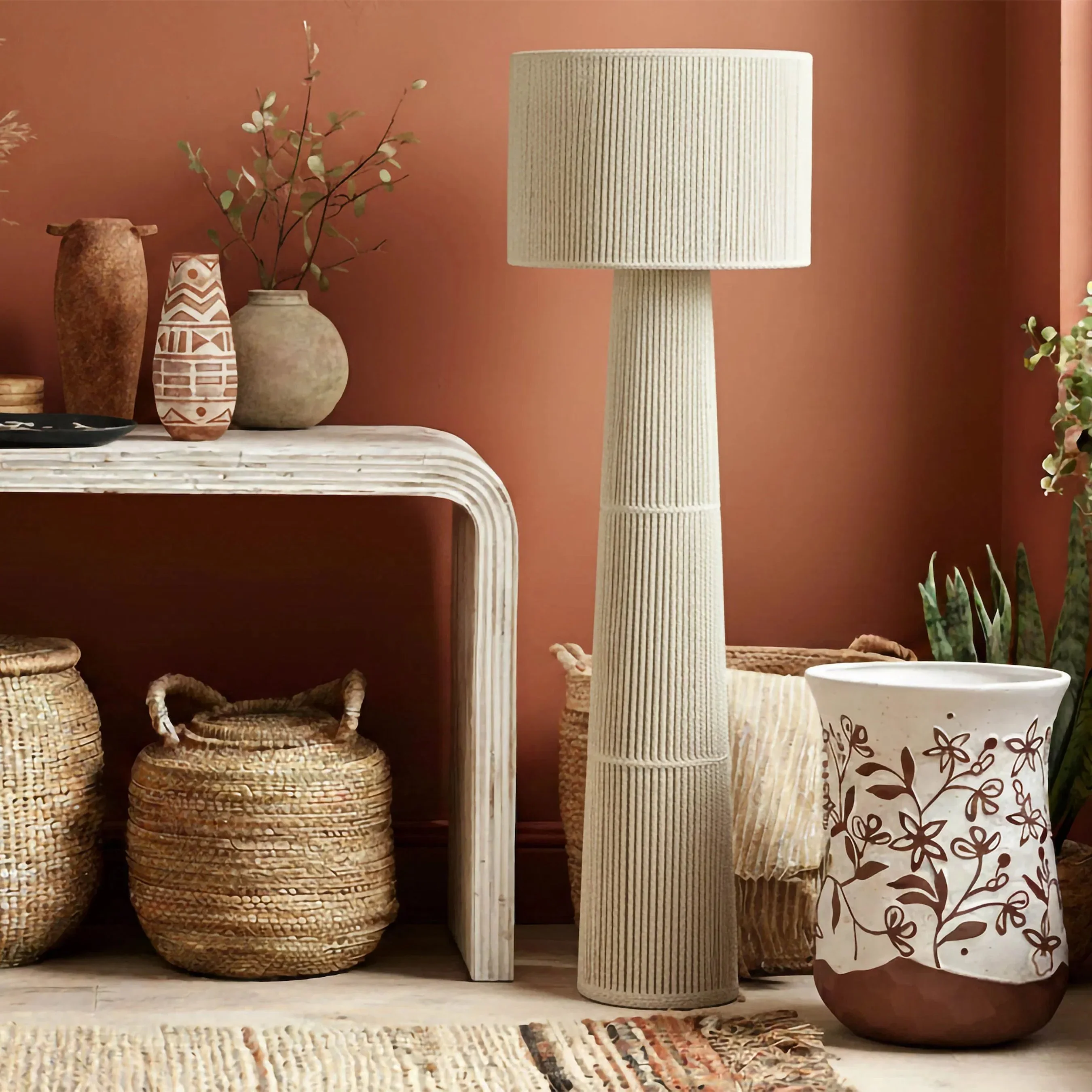 Tapered Fiber Floor Lamp - Image 4