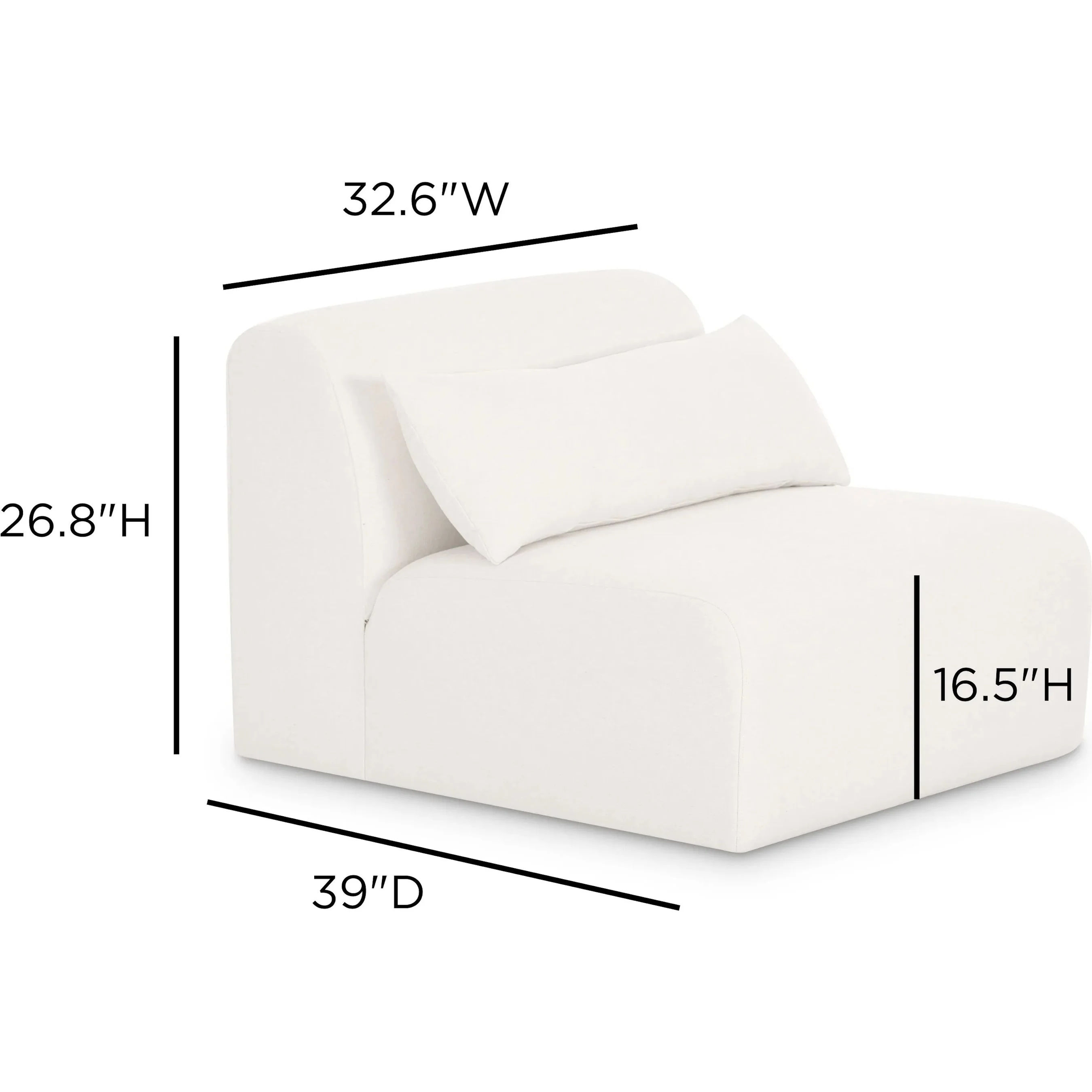 Tarra Performance Modular Armless Chair - Image 3