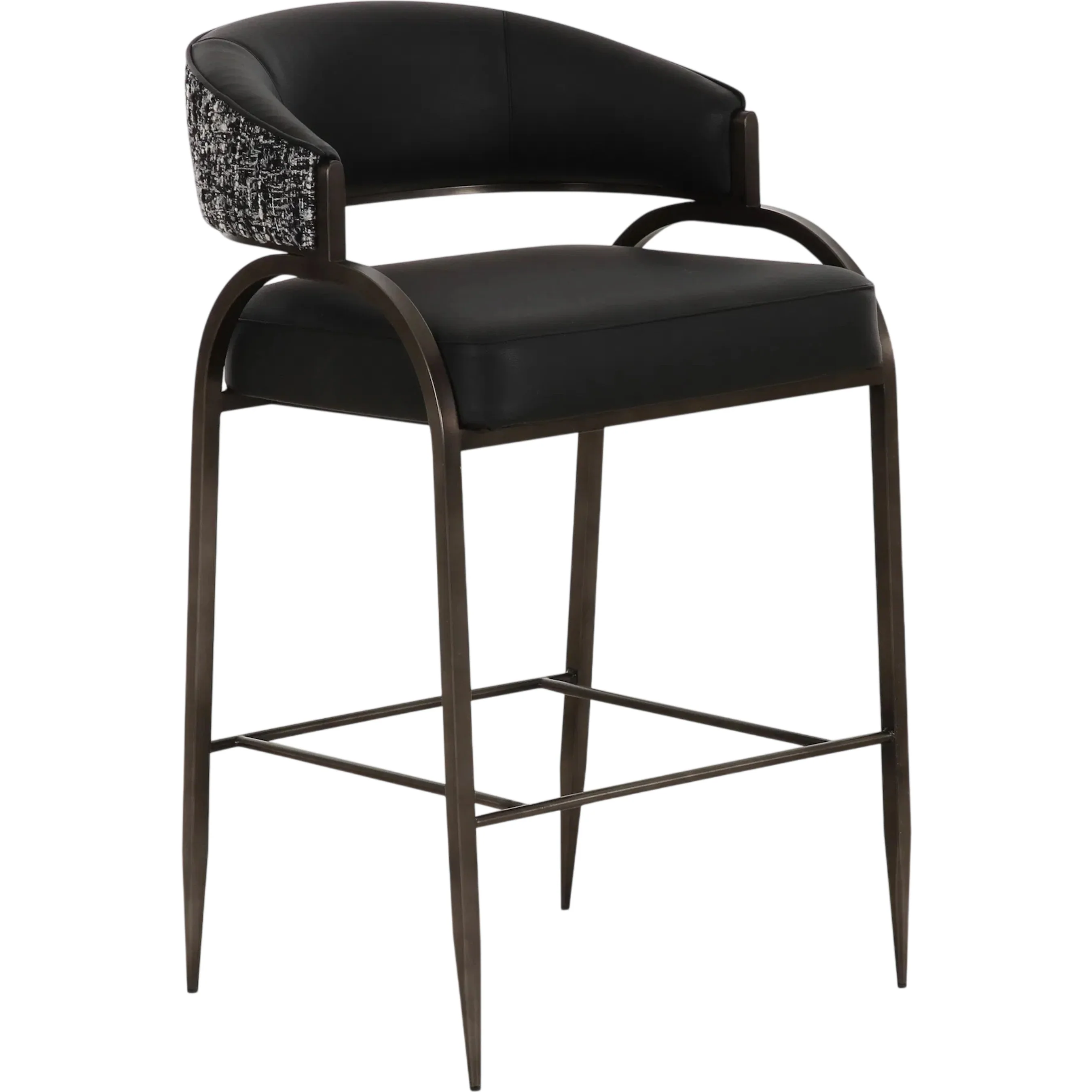 Tatum Vegan Leather 2-Tone Counter Stool - Image 2