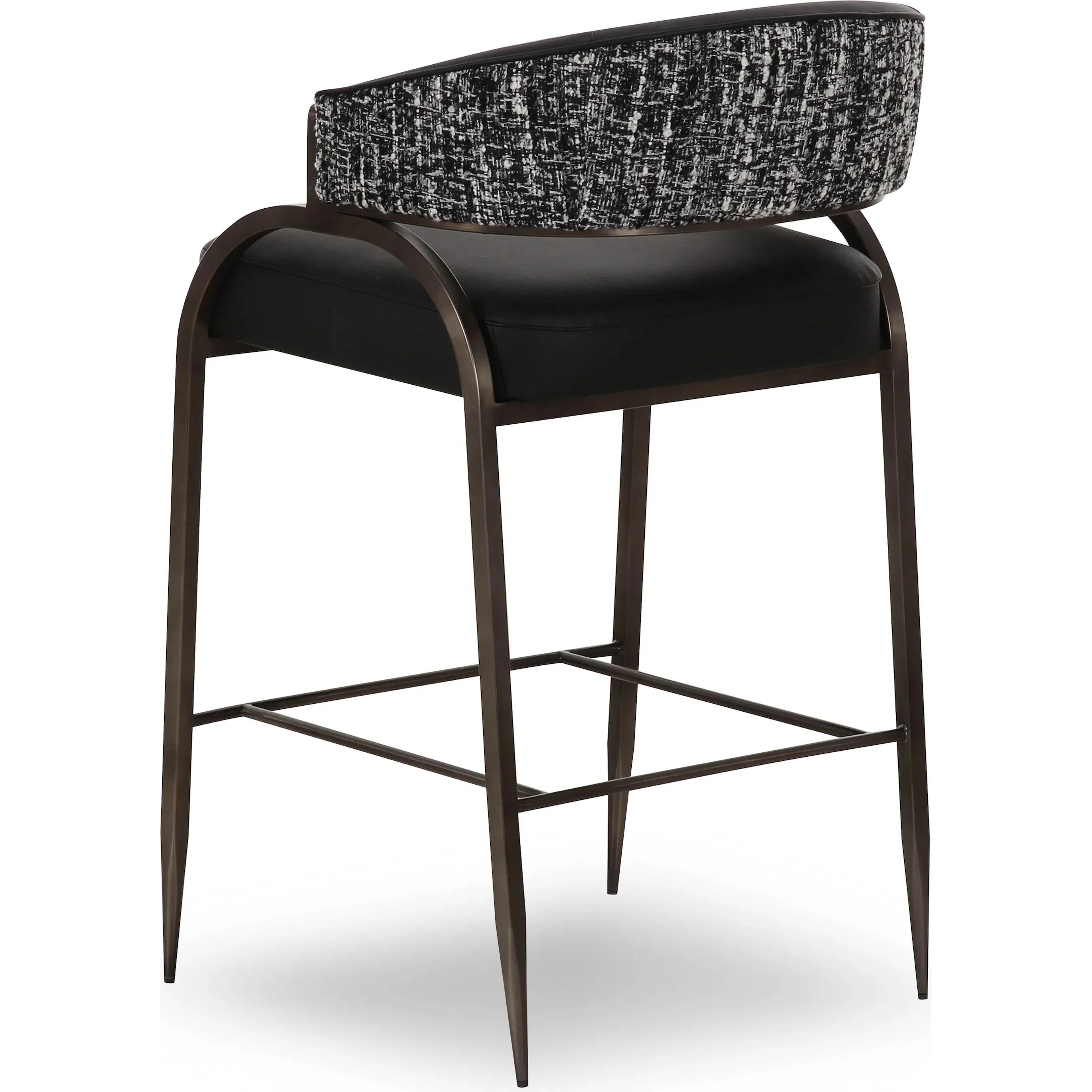 Tatum Vegan Leather 2-Tone Counter Stool - Image 6