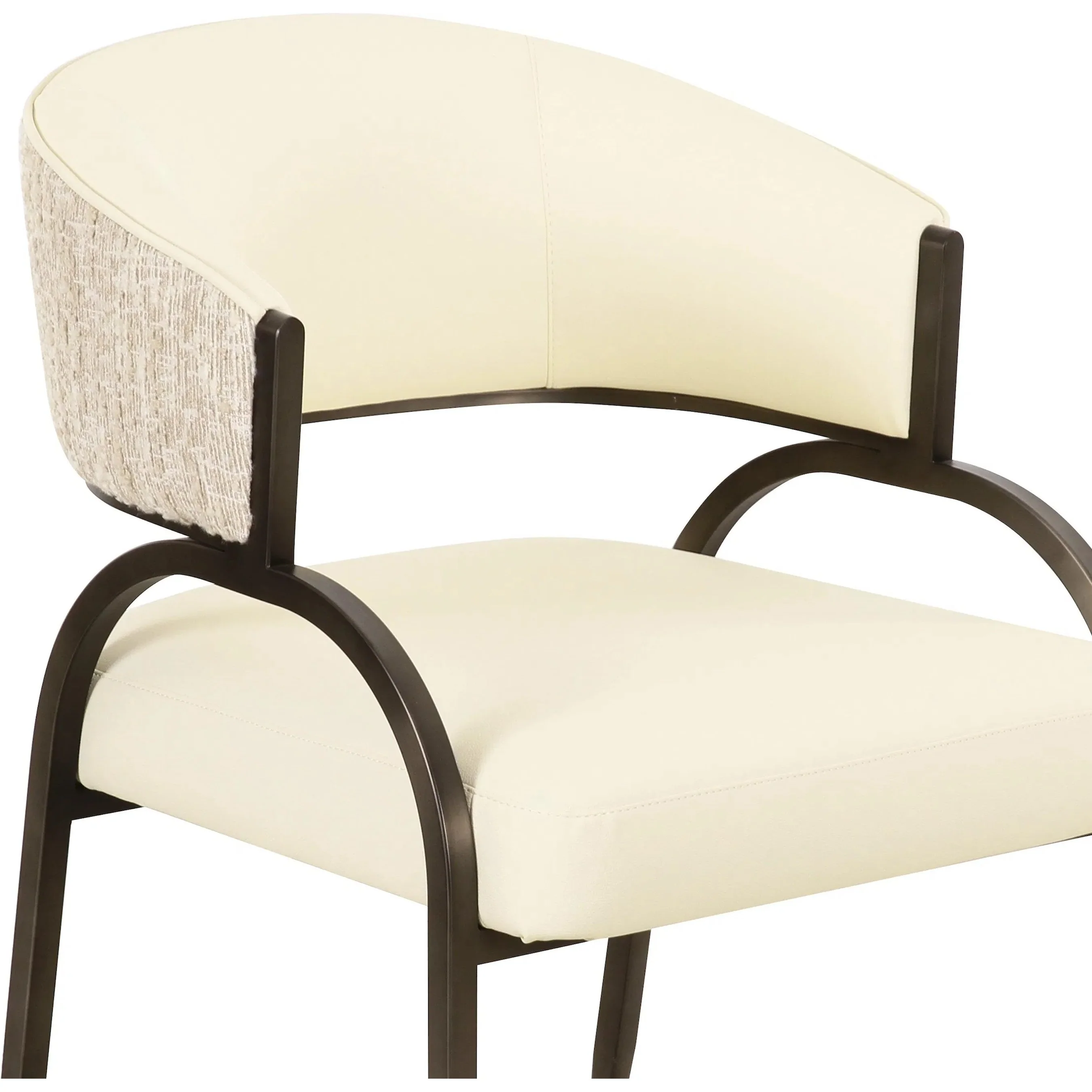 Tatum Vegan Leather 2-Tone Dining Chair - Image 7