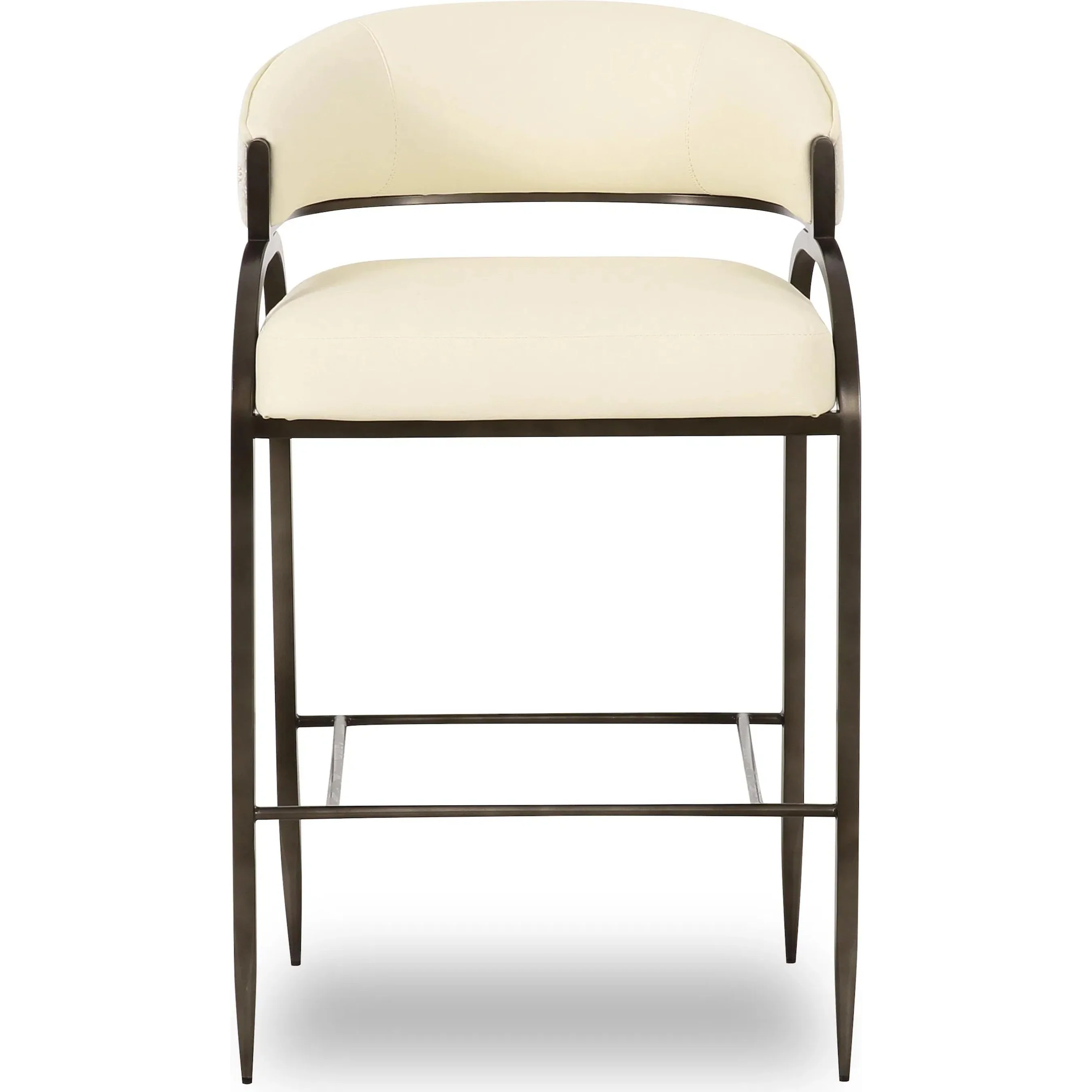 Tatum Vegan Leather and 2-Tone Jacquard Counter Stool - Image 2