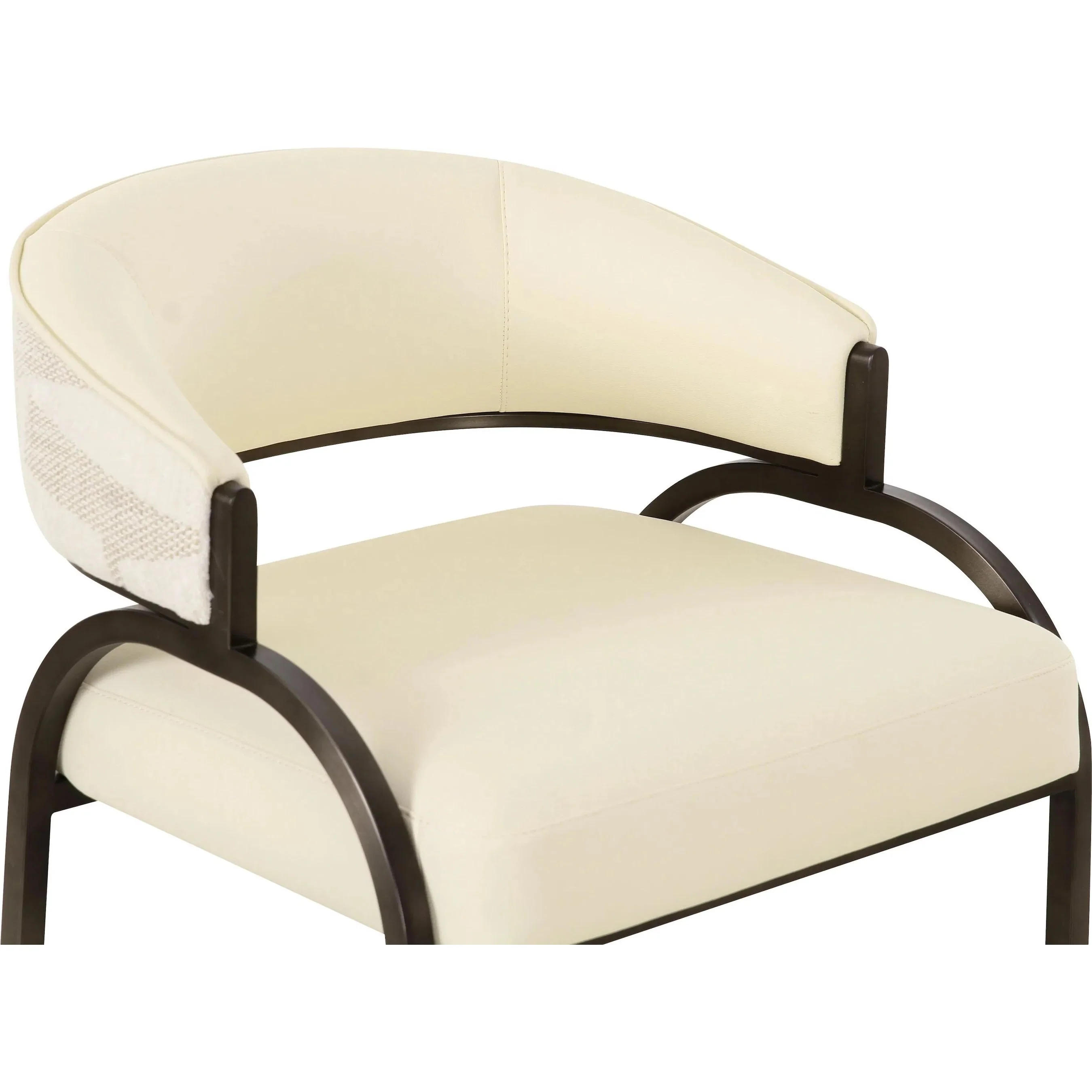 Tatum Vegan Leather and 2-Tone Jacquard Counter Stool - Image 4