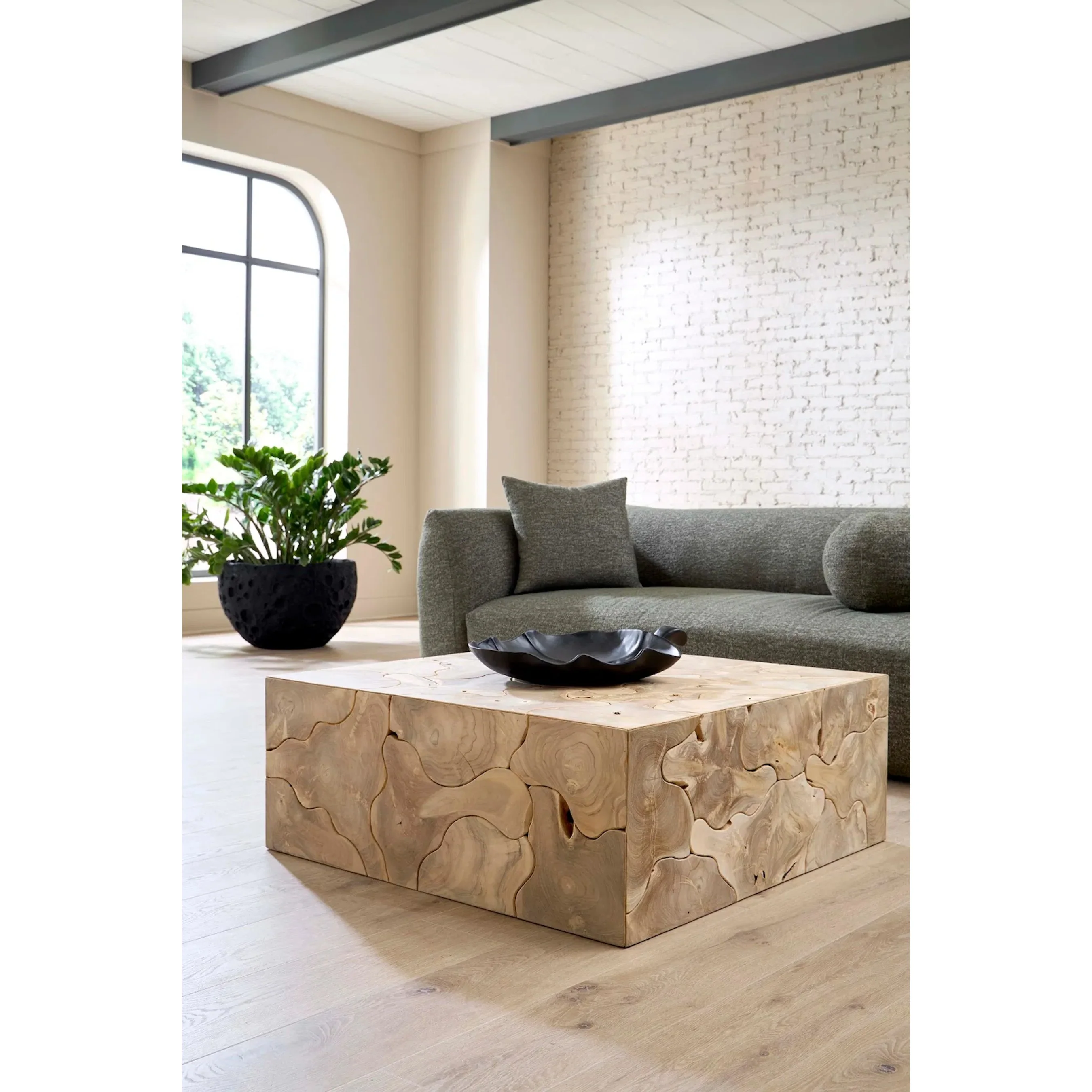 Teak Slice Square Coffee Table - Image 10