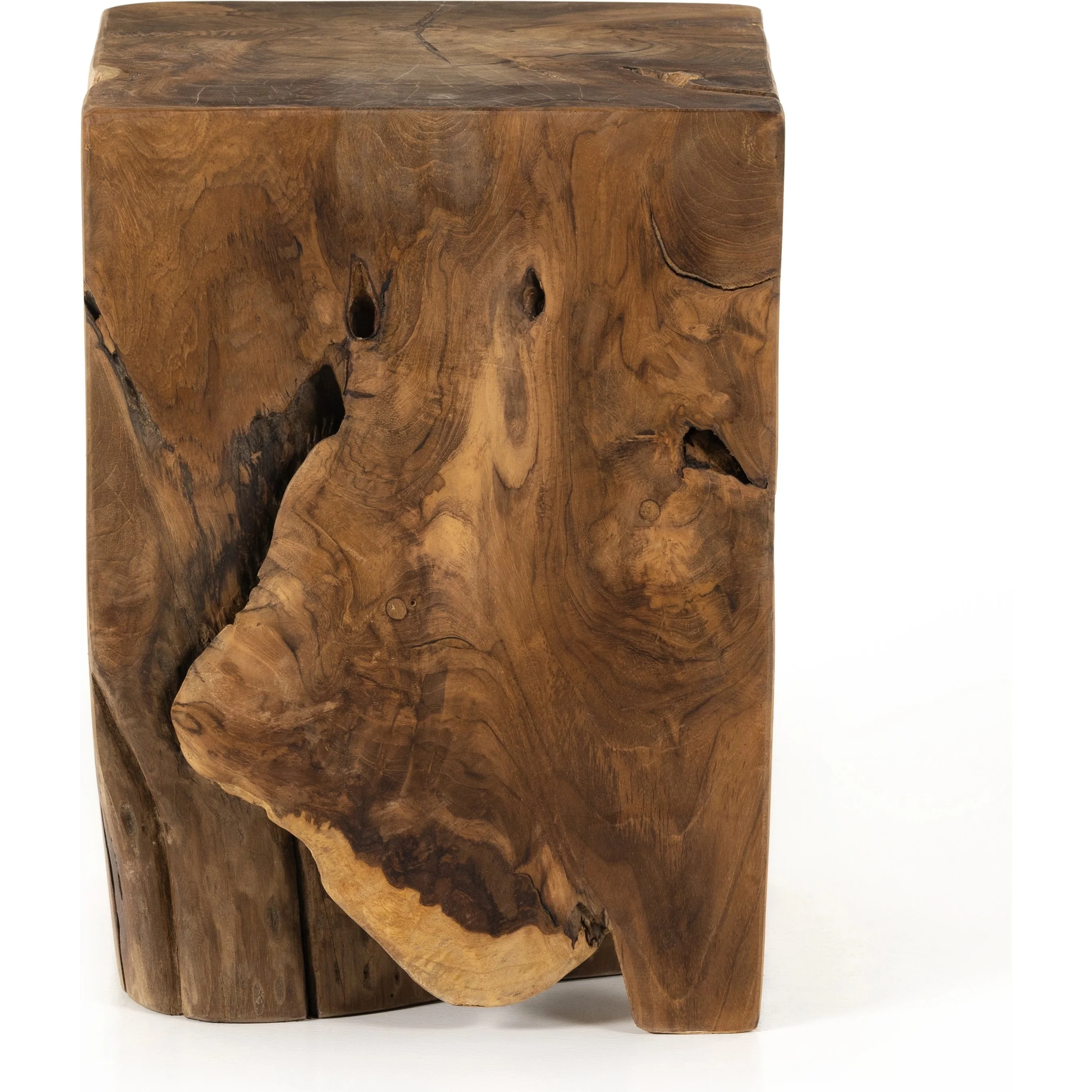 Teak Square Stool - Image 3